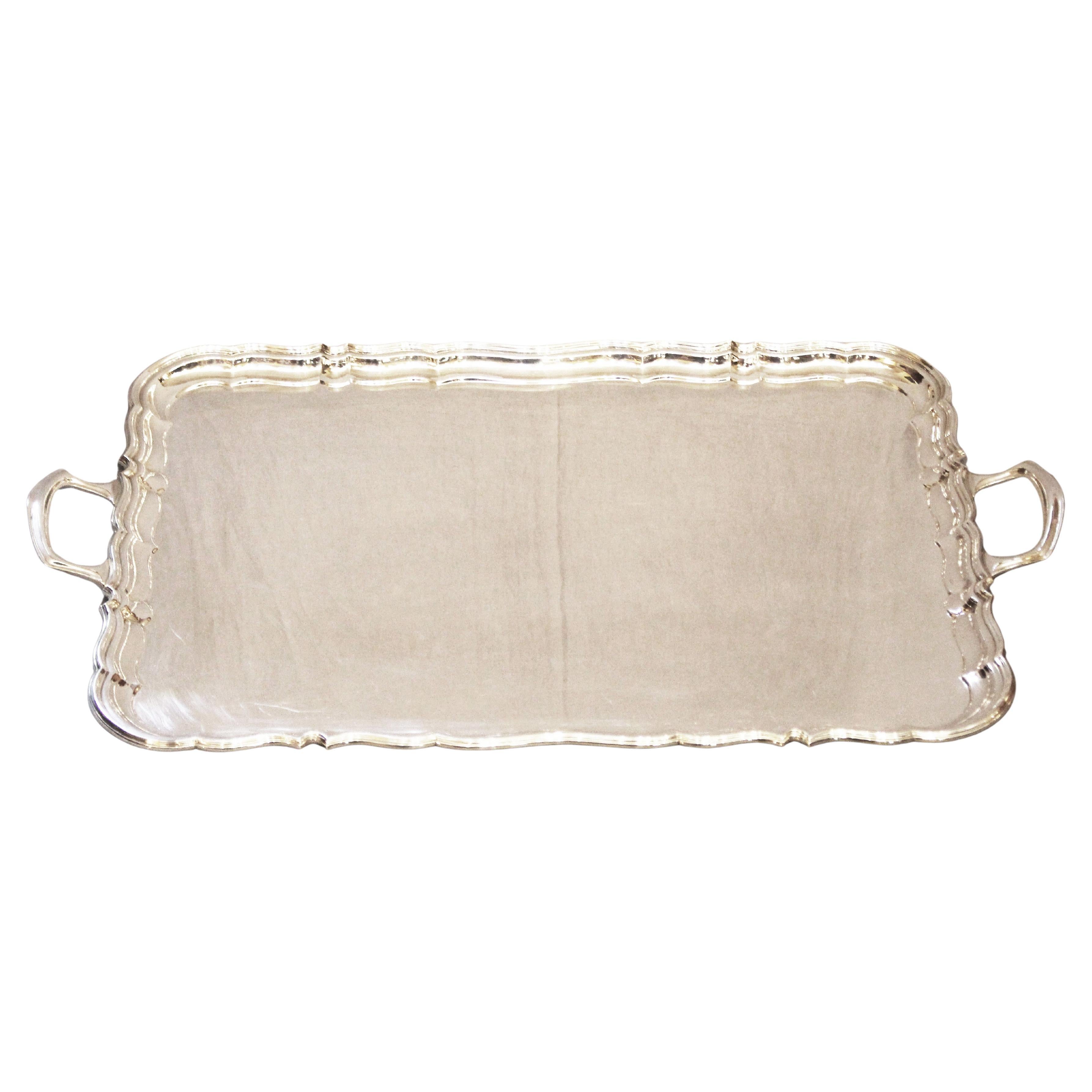 1935 Sterling Silver Tea Tray by Harrison Brothers & Howson For Sale
