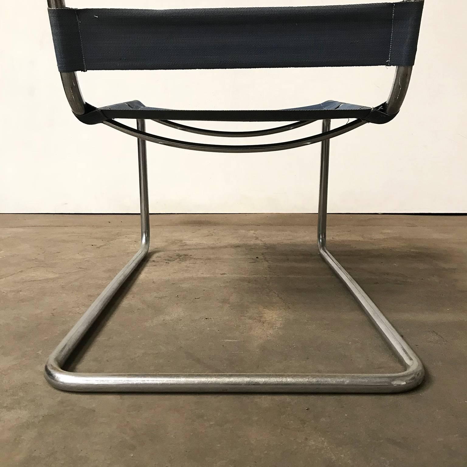 1935, W.H. Gispen pour Gispen, fauteuil d'avant-guerre 411 sans coussins en vente 8