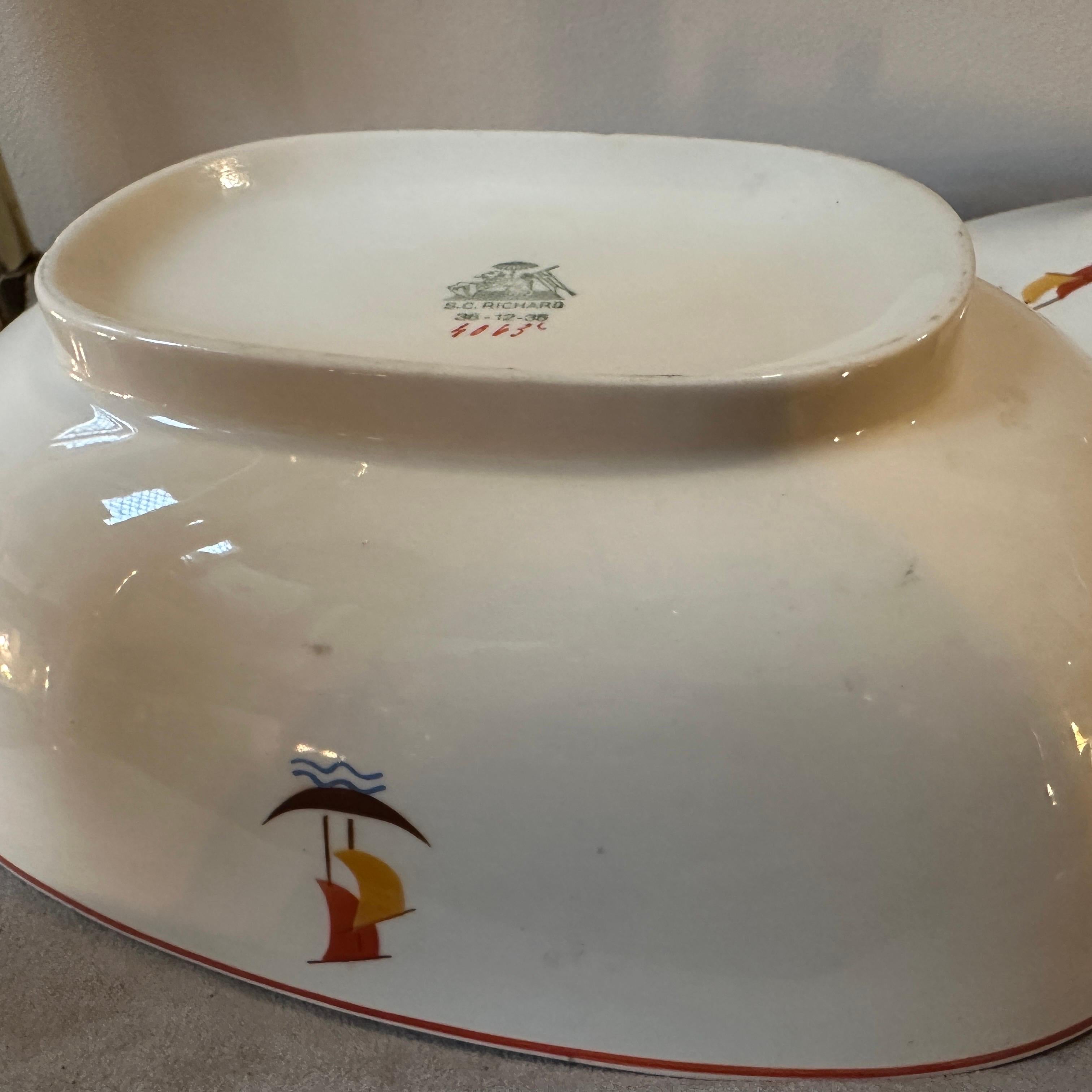 1935s Art Deco Ceramic Soup Tureen by Gio Ponti for S.C. Richard  For Sale 9