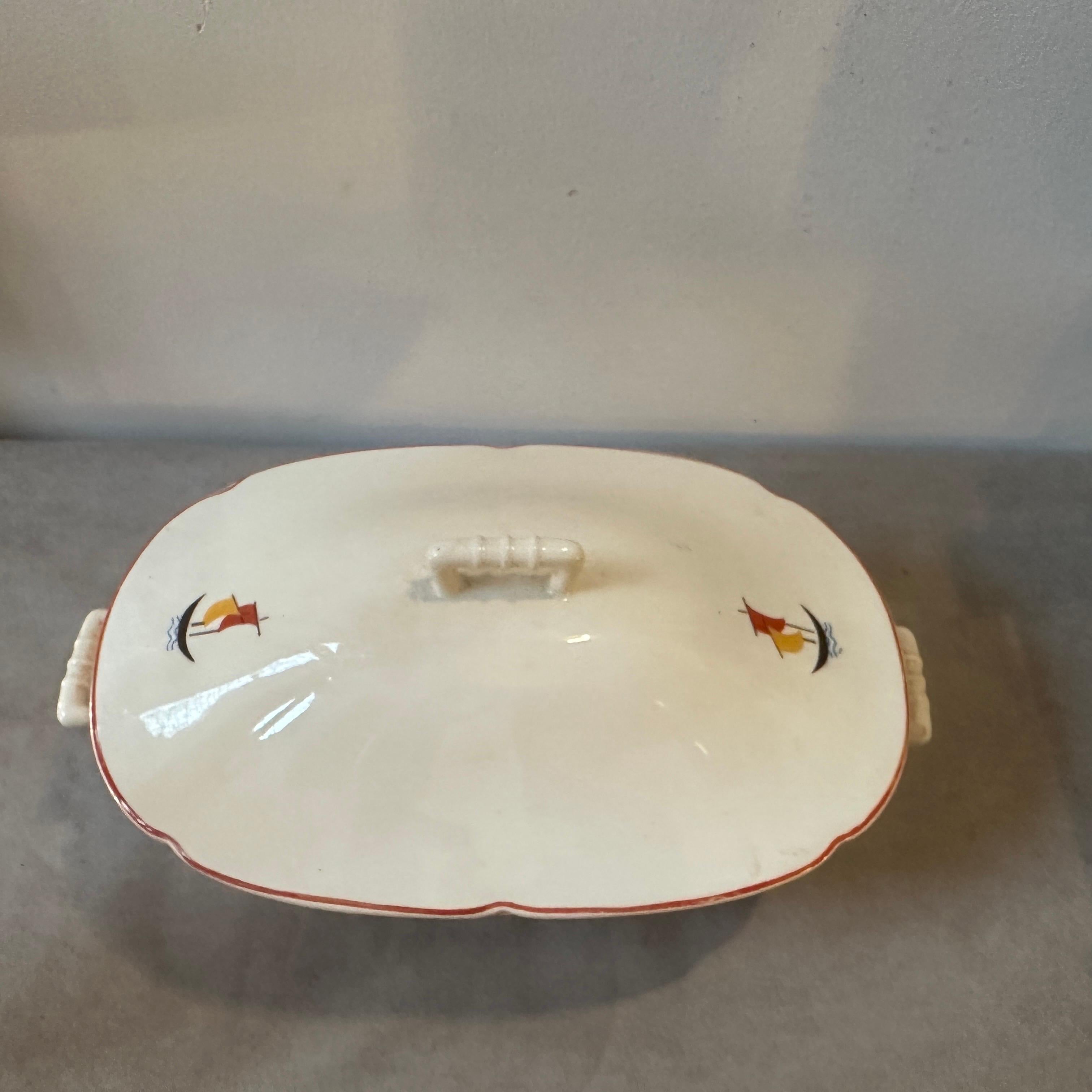 1935s Art Deco Ceramic Soup Tureen by Gio Ponti for S.C. Richard  For Sale 2