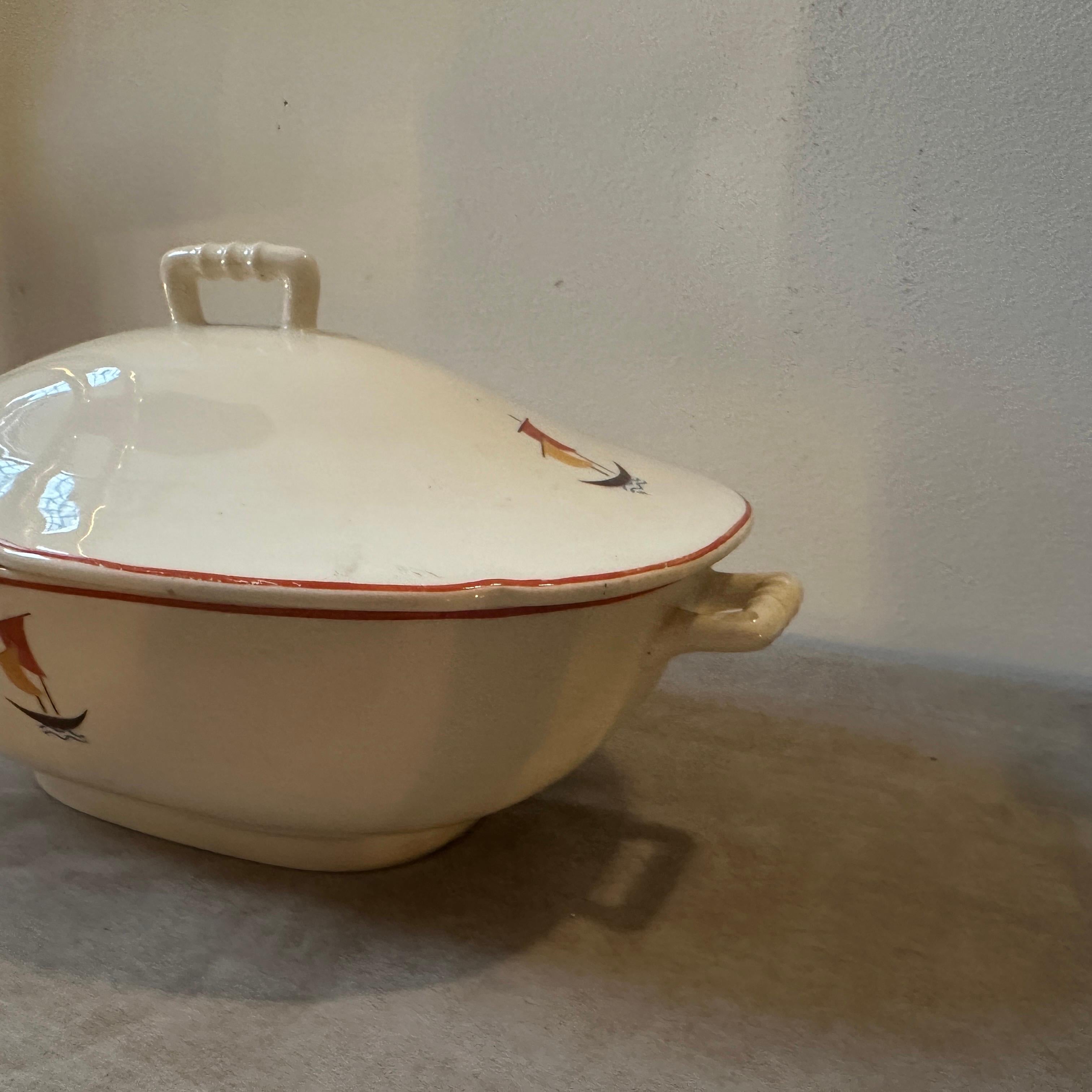 Sopera de cerámica Art Déco de 1935 de Gio Ponti para S.C. Richard en venta 2