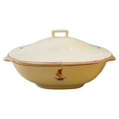 Zuppiera in ceramica Art Déco del 1935 di Gio Ponti per S.C. A. Richard