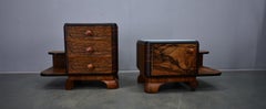 1935s Pair of Art Deco Bedside Tables, Czechoslovakia