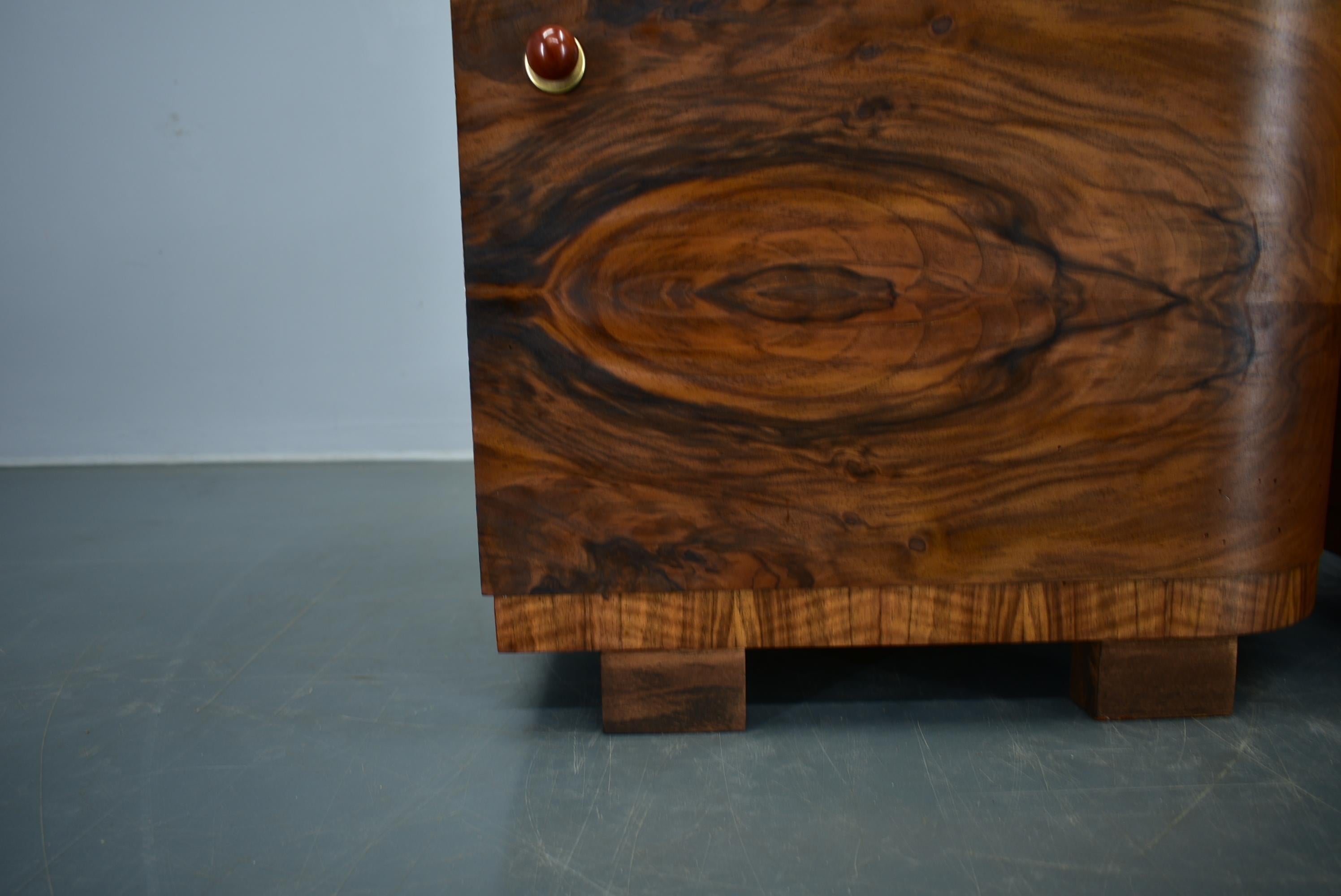 1935s Pair of Rare Art Deco Bedside Tables, Czechoslovakia 8