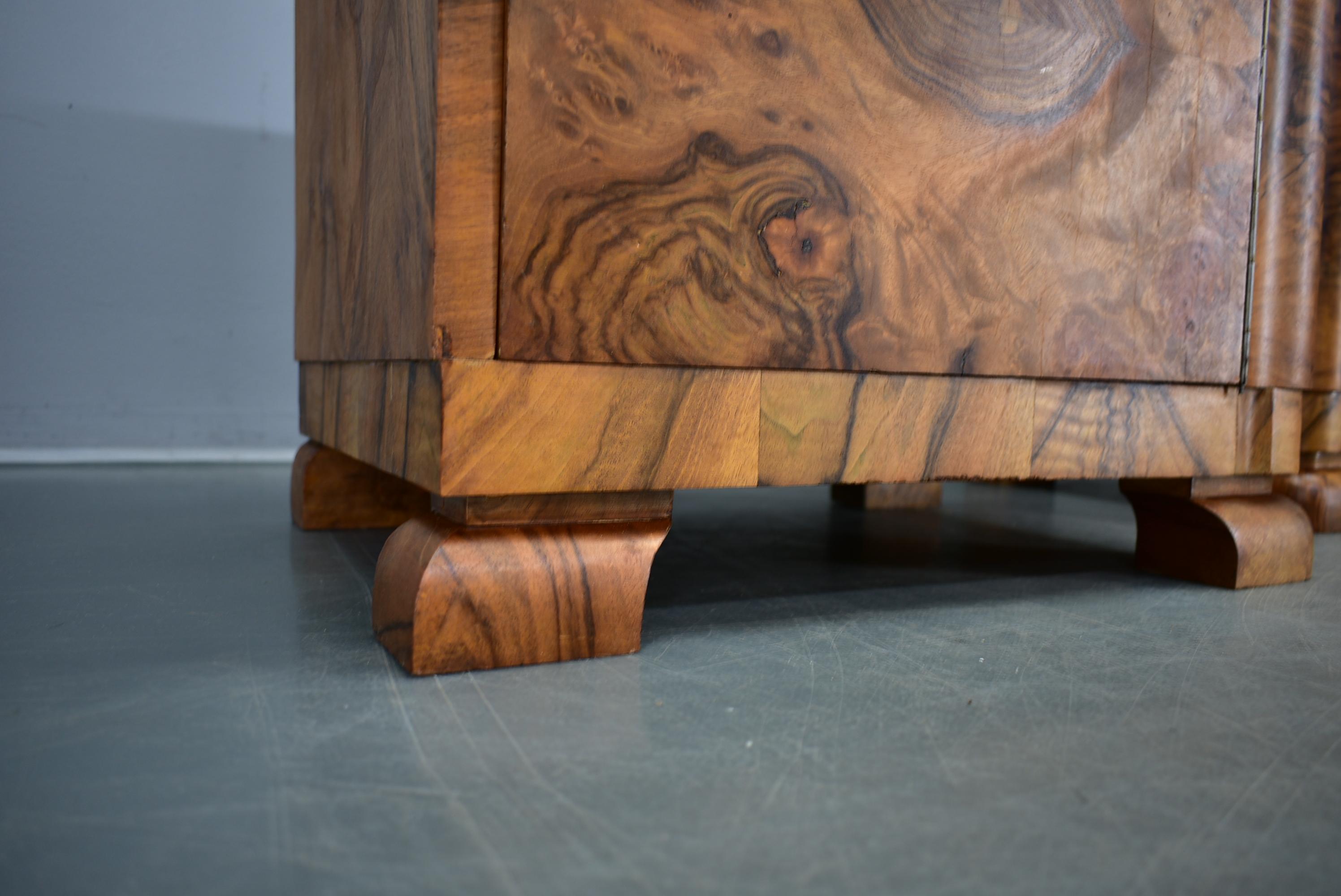 1935s Pair of Rare Art Deco Bedside Tables, Czechoslovakia For Sale 1