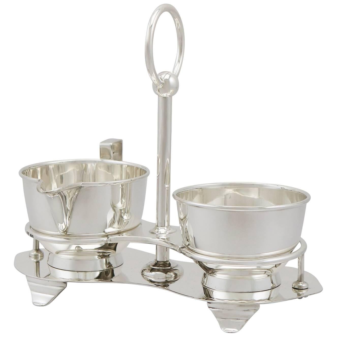 1936 Antique Sterling Silver Cream and Sugar Set