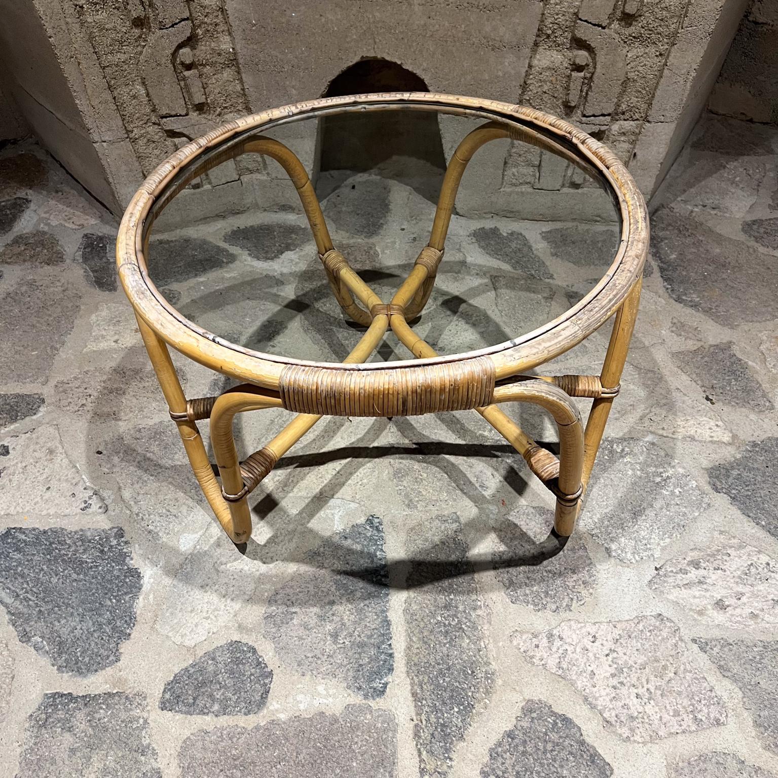 1936 Arne Jacobsen for Sika-Design Natural Rattan Charlottenborg Coffee Table In Good Condition For Sale In Chula Vista, CA