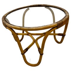 1936 Arne Jacobsen für Sika-Design, Charlottenborg, Couchtisch aus natürlichem Rattan