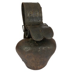 1936 authentische große Schweizer Kuhglocke mit Lederriemen