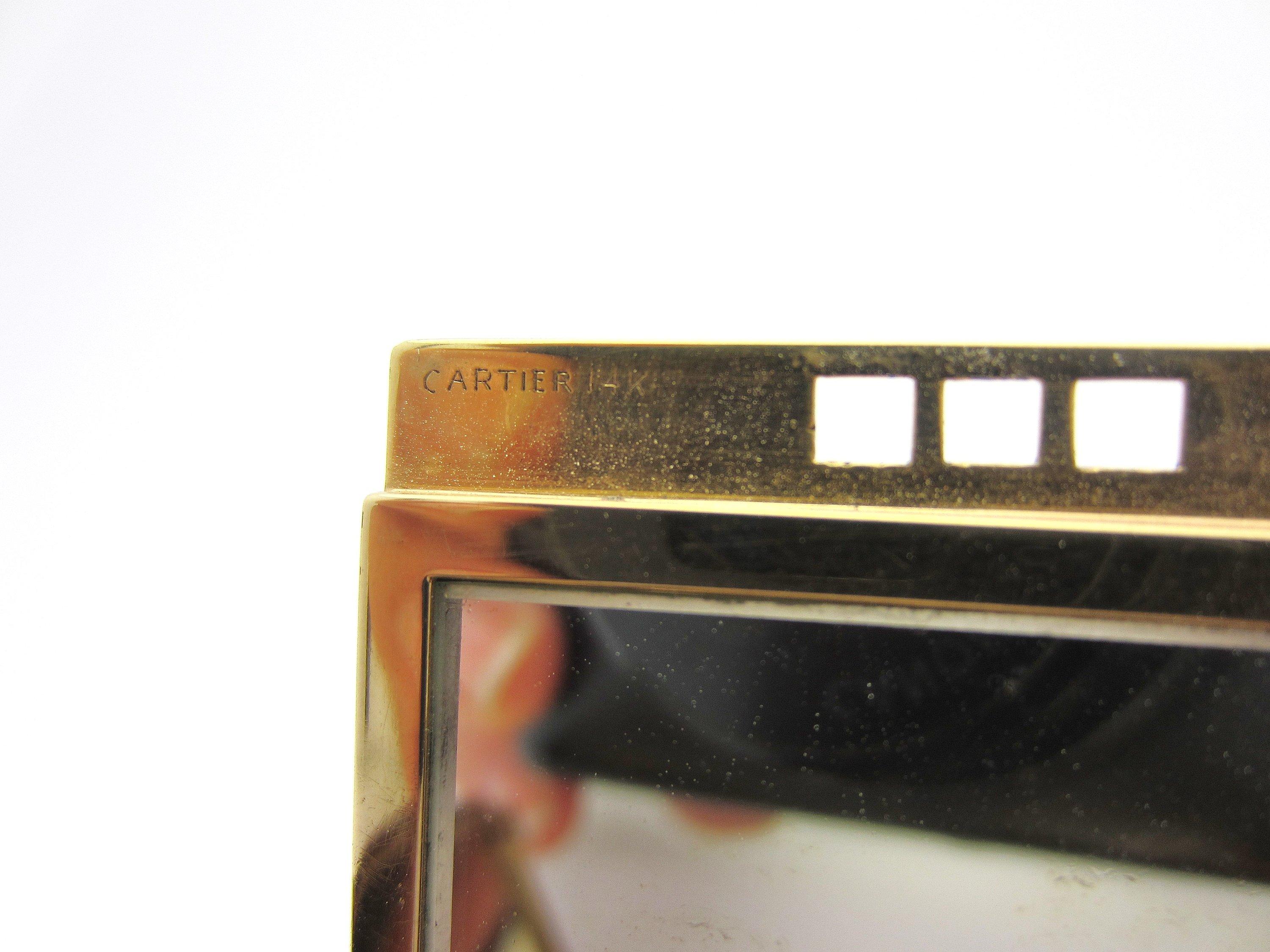 1936 Authentic Cartier Diamond Swallow Mirror Compact 4