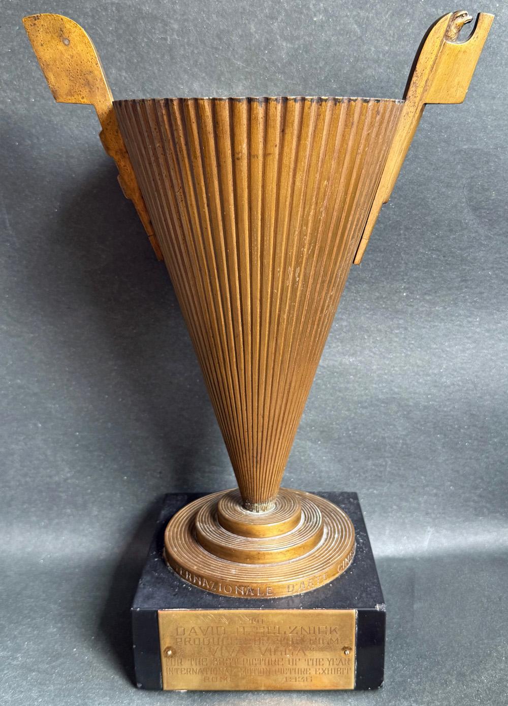 Art Deco 1936 Best Picture Award to Selznick for 