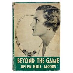1936 Beyond the Game by Helen Hull Jacobs Hardcover Tennis Book & Photograph