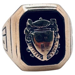 **1936 Black Onyx 10K Yellow Gold Class Ring**