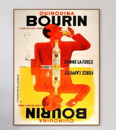 1936 Bourin Quinquina Original Vintage Poster
