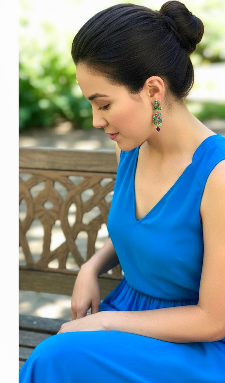 Boucles d'oreilles chandeliers en saphir de 19,36 carats, émeraude et rubis, uniques en leur genre en vente 2