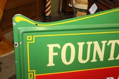 1936 Coca-Cola Porcelain Fountain Service Sign