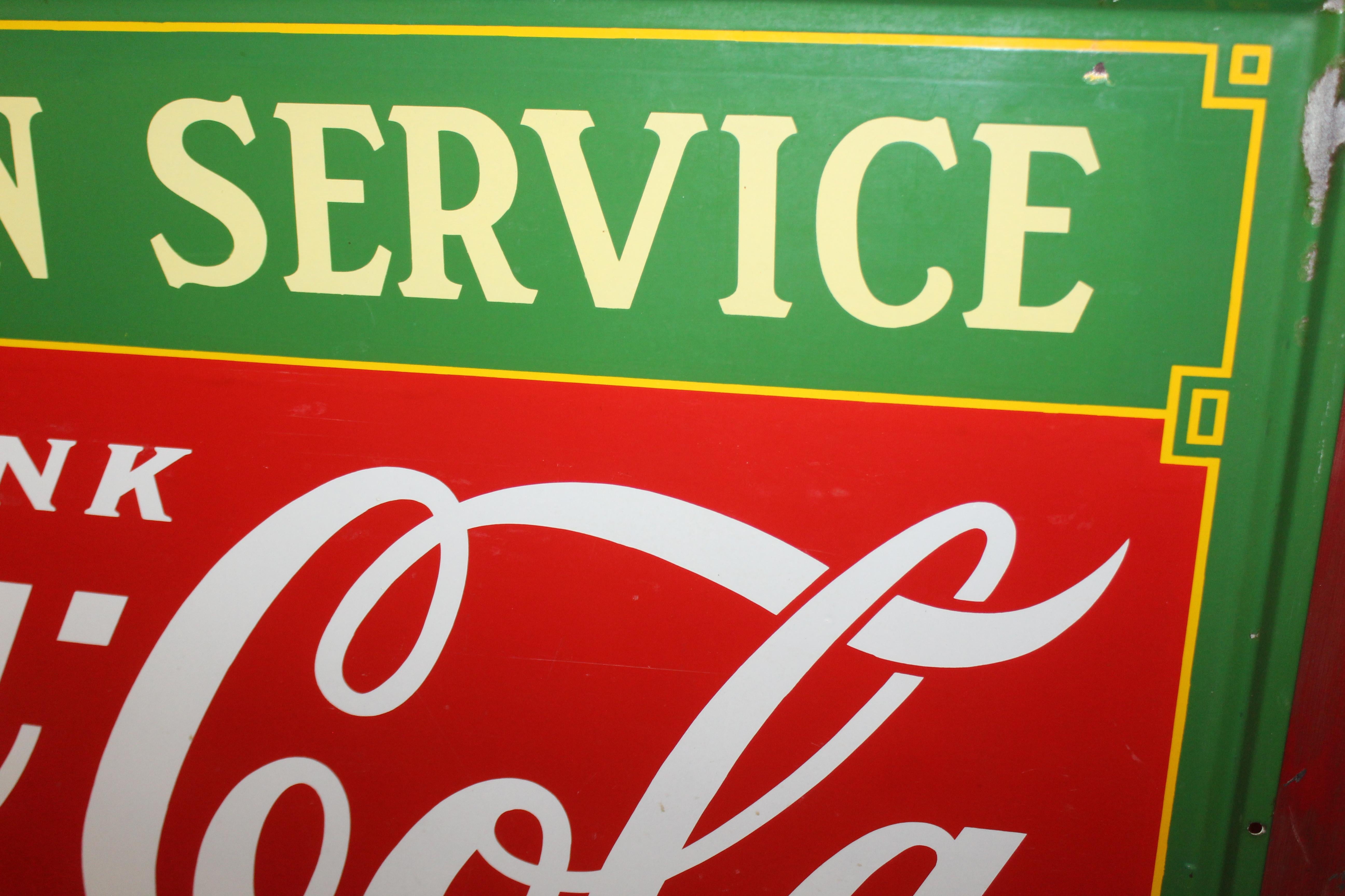 coca cola curb service sign