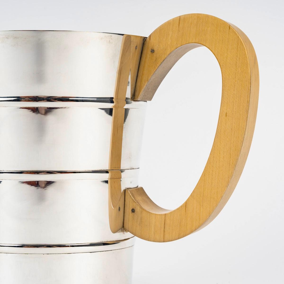 Mid-20th Century 1936 Jean E. Puiforcat - Champagne Ice Bucket & Pitcher Epsilon Sterling Silver