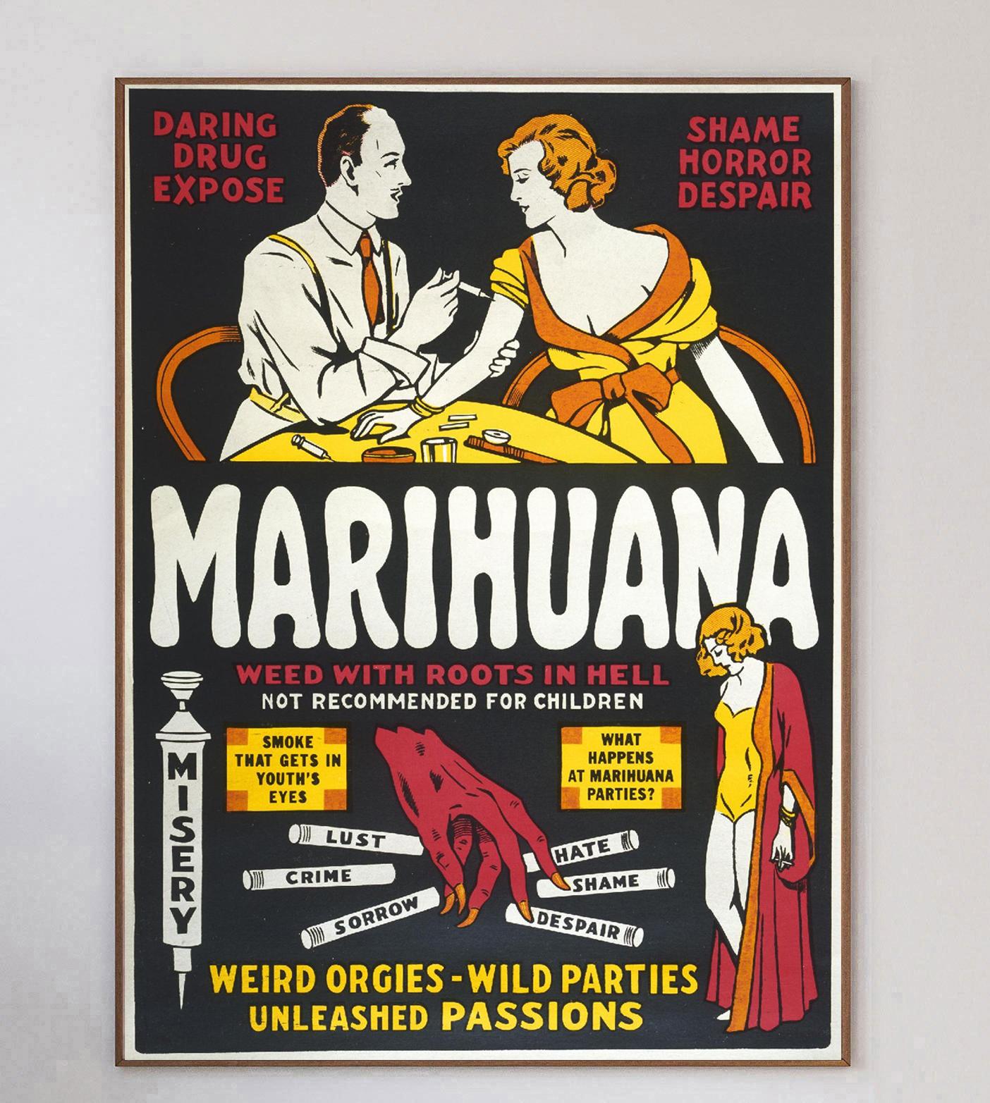 Cette superbe affiche a été créée en 1936 pour promouvoir le film d'exploitation de Dwain Esper 
