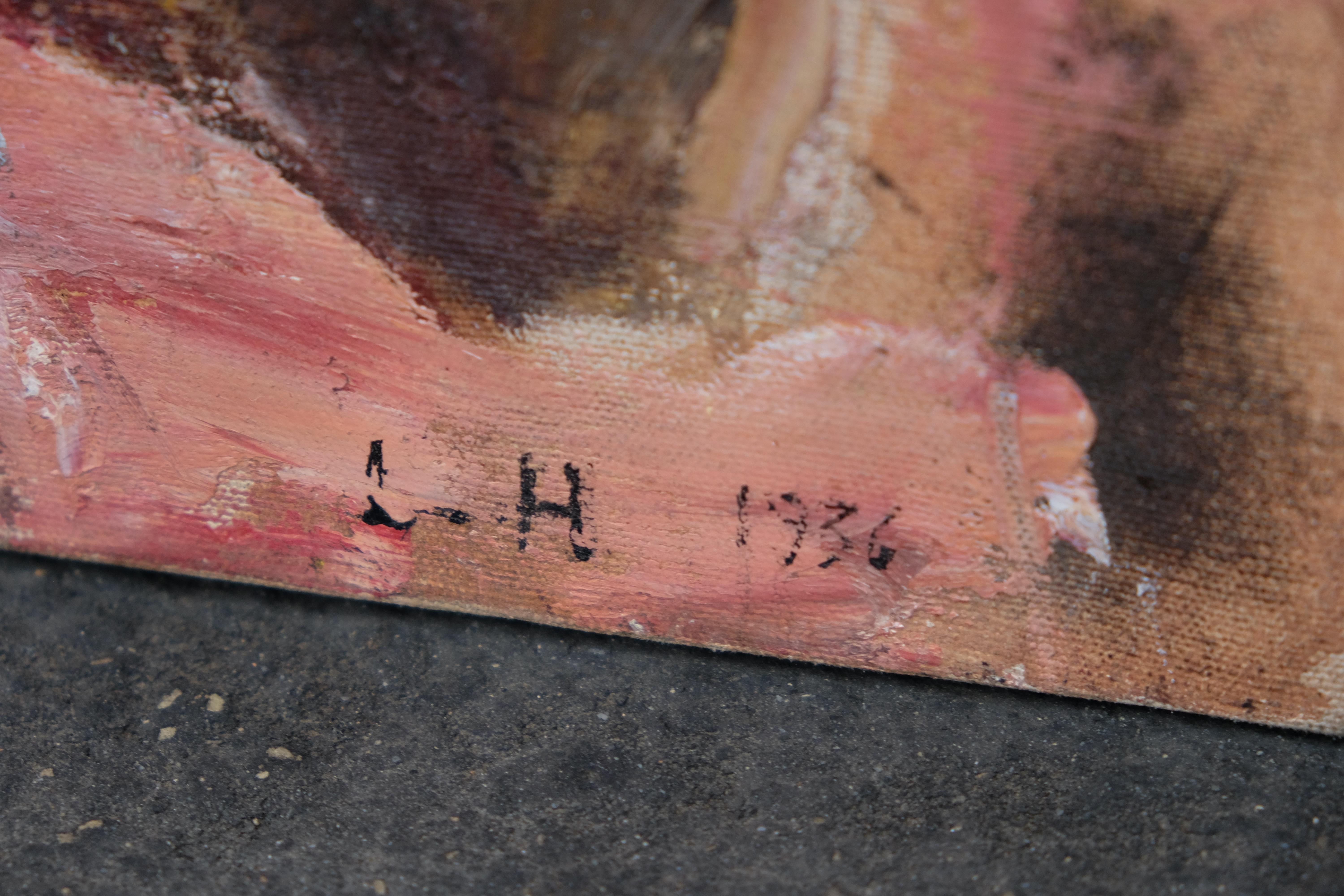 Mid-20th Century 1936 Modernist Painting by Lazar Hogan For Sale