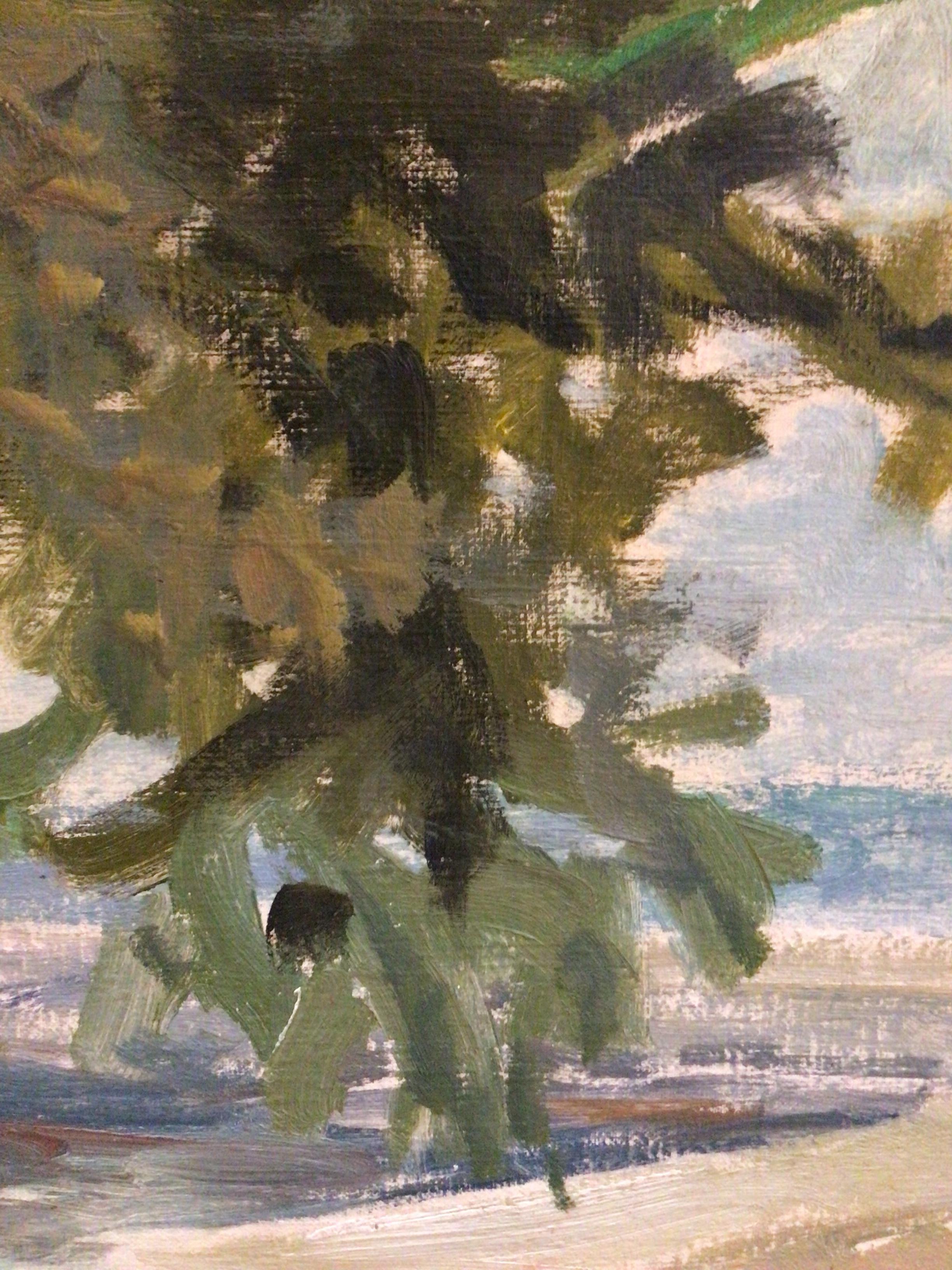 Tela Dipinto a olio su tela del 1930 di una Marina francese dell'artista svedese Gertrude de Val in vendita