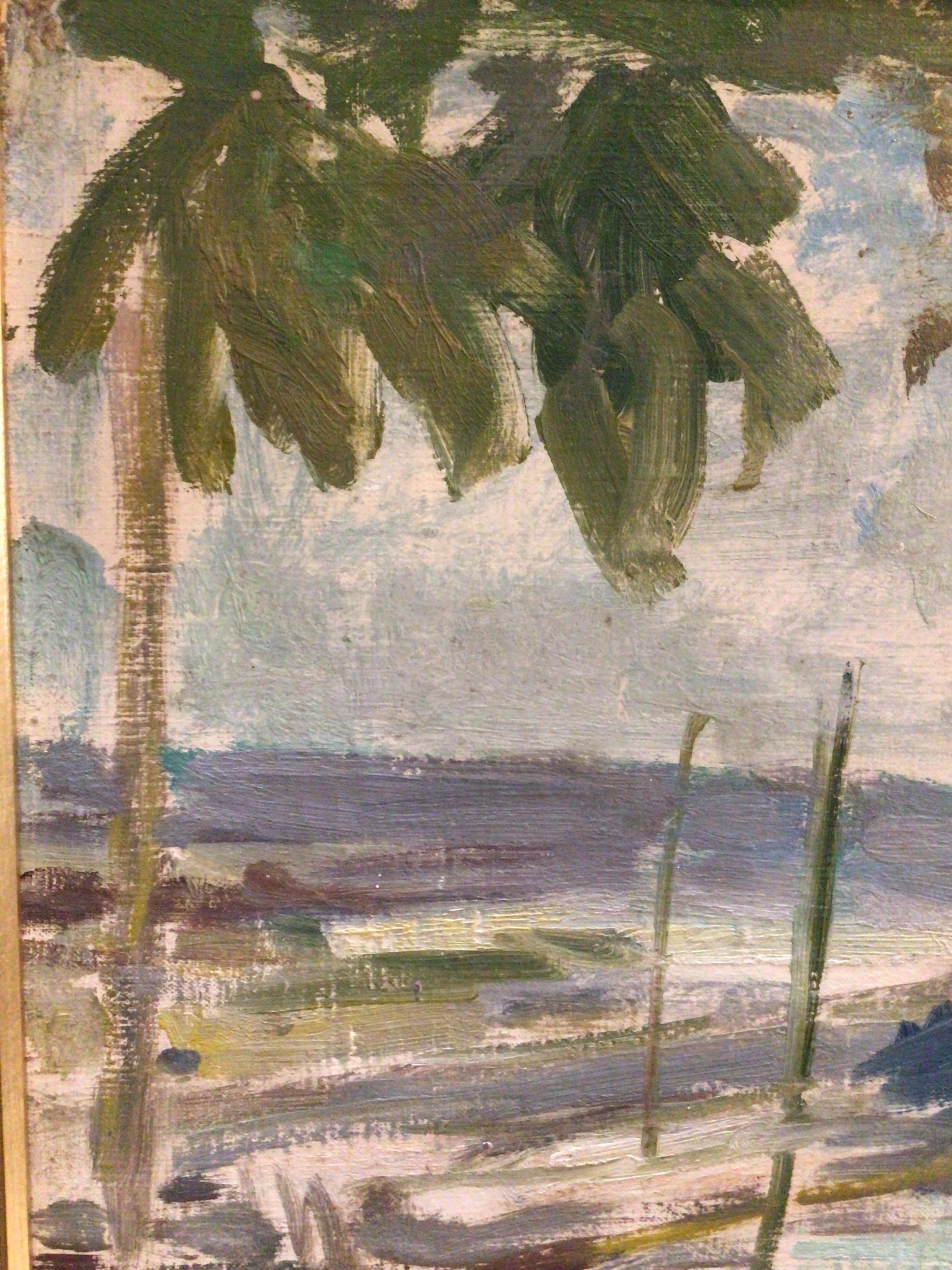 Dipinto a olio su tela del 1930 di una Marina francese dell'artista svedese Gertrude de Val in vendita 1