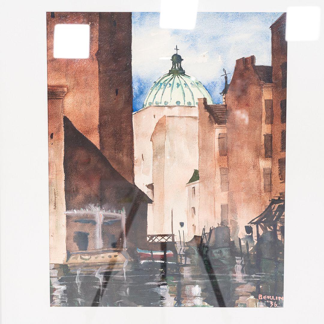 Américain 1936 Peinture de Berlin par Gordon Bunshaft de Skidmore, Owings & Merrill (SOM) en vente