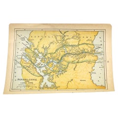 1936 "Panama Canal and Canal Zone" Map, Engraved by L.L. Poates