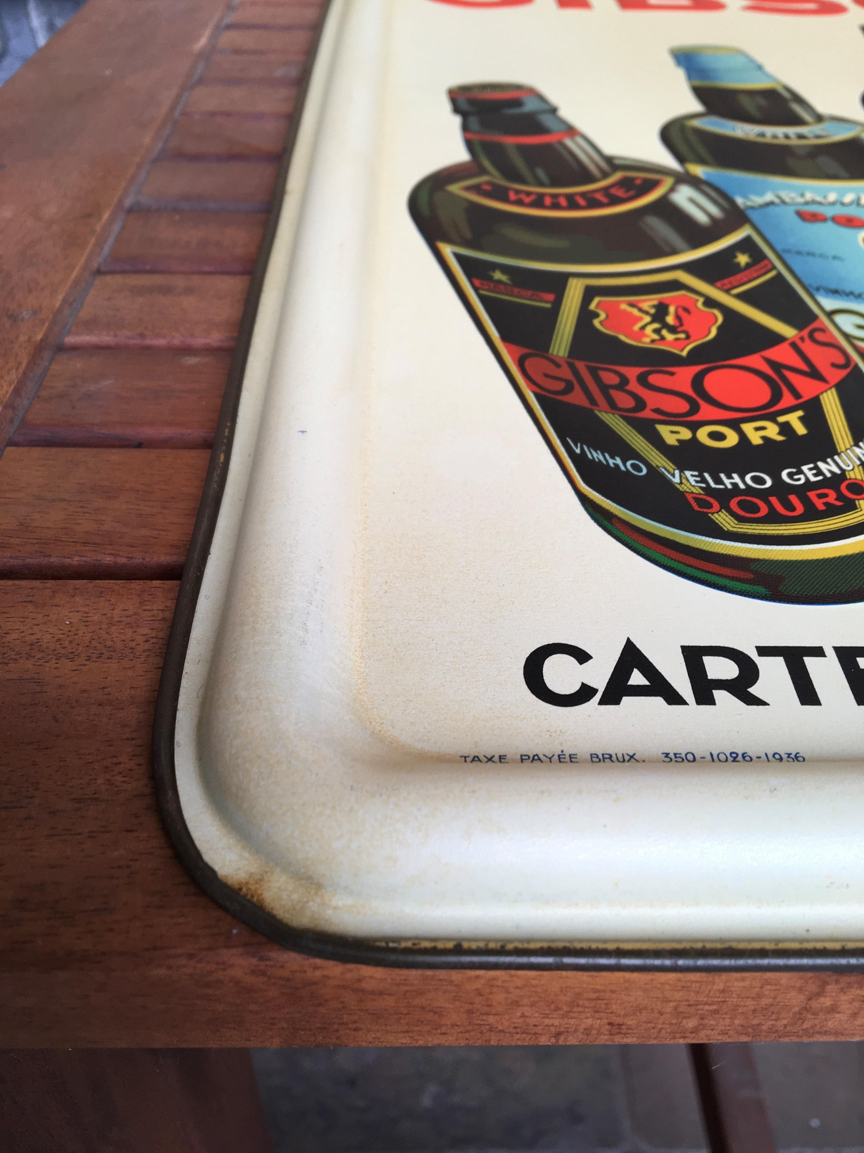 1936 Port Sign, Les Portos Gibson, an Appetizer Drink For Sale 5