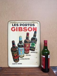 1936 Port Sign, Les Portos Gibson, an Appetizer Drink