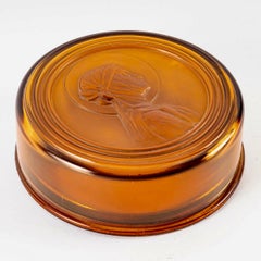 1936 René Lalique, Box Clos Sainte Odile Amber Glass