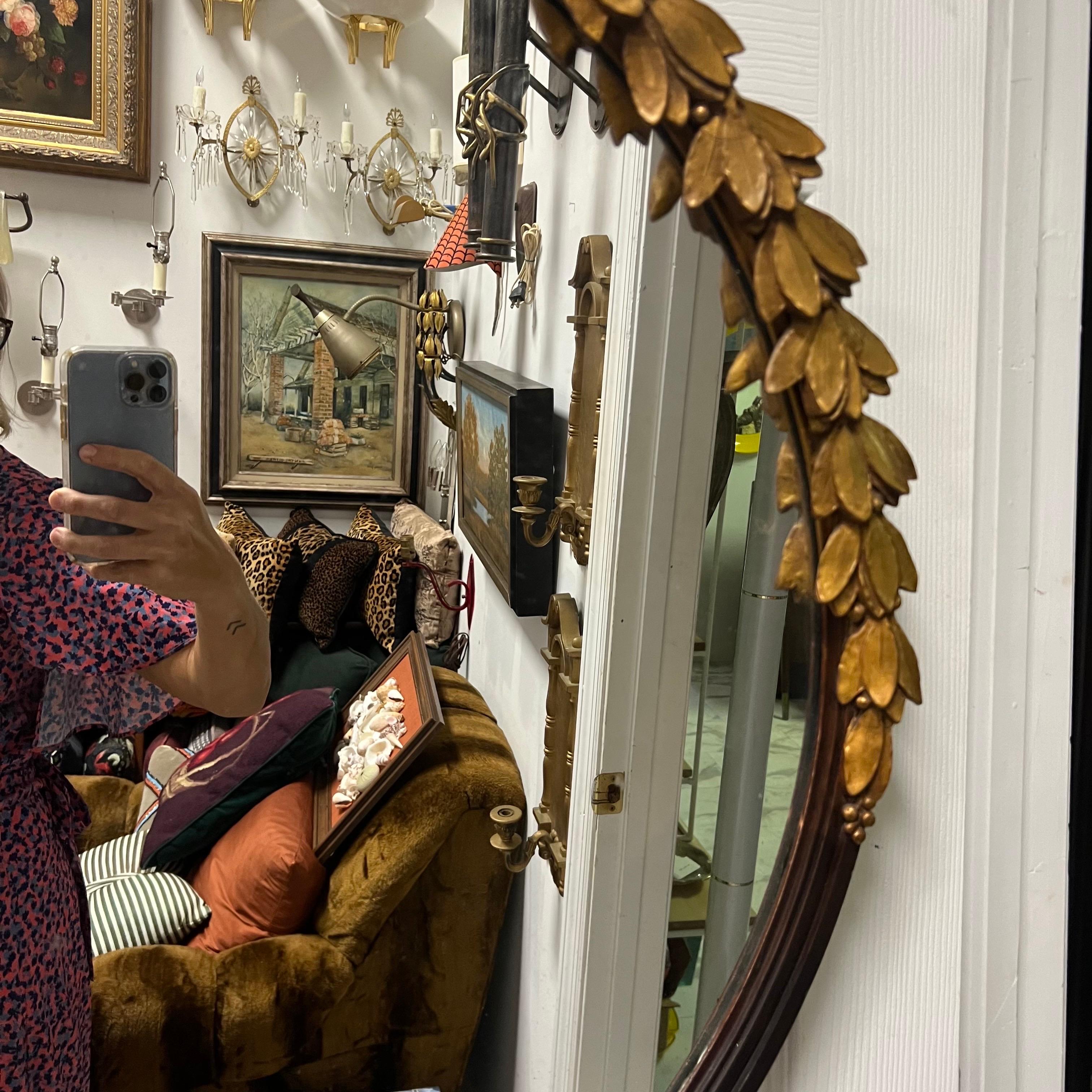 1936 Round Bow Mirror In Good Condition For Sale In Charleston, SC