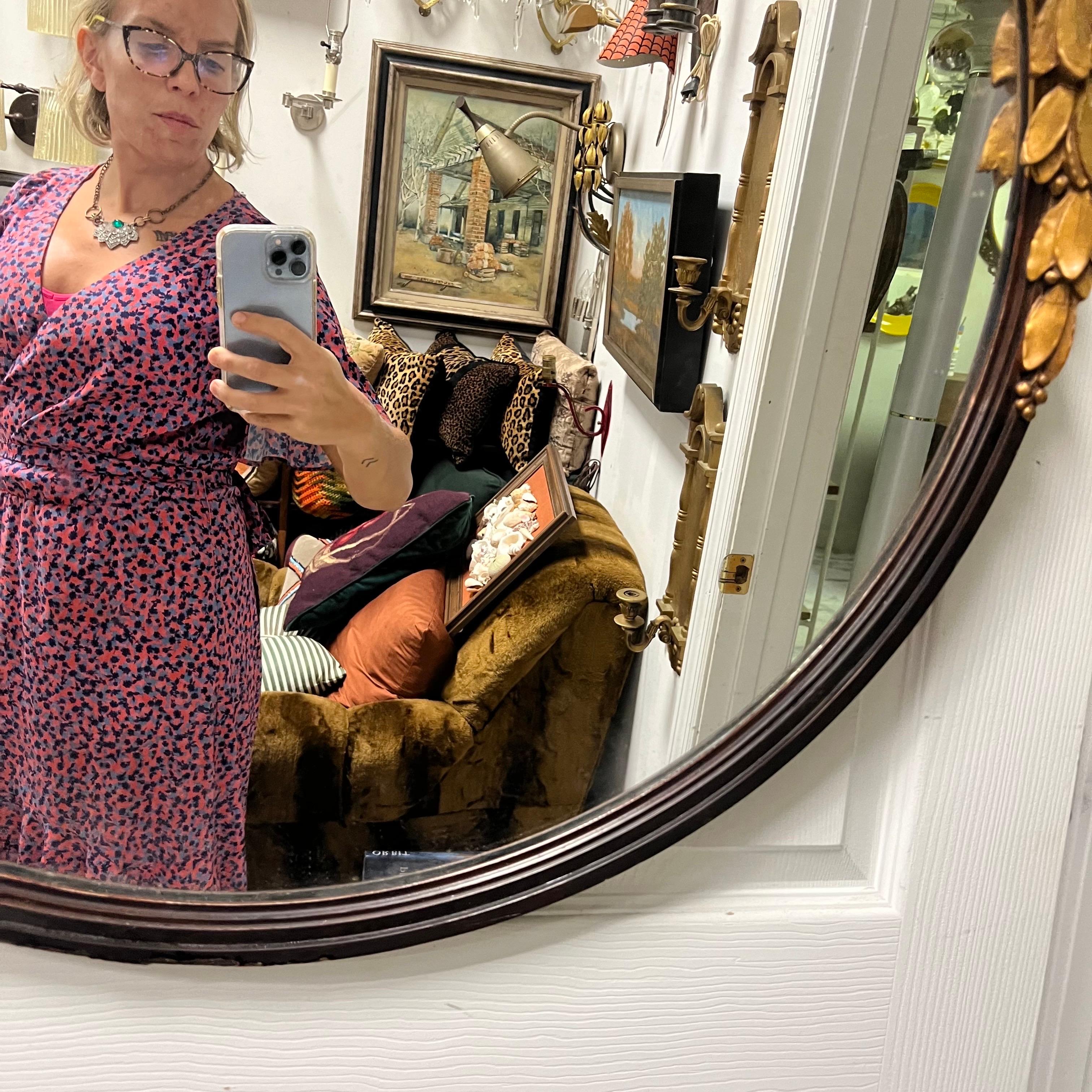 Mid-20th Century 1936 Round Bow Mirror For Sale