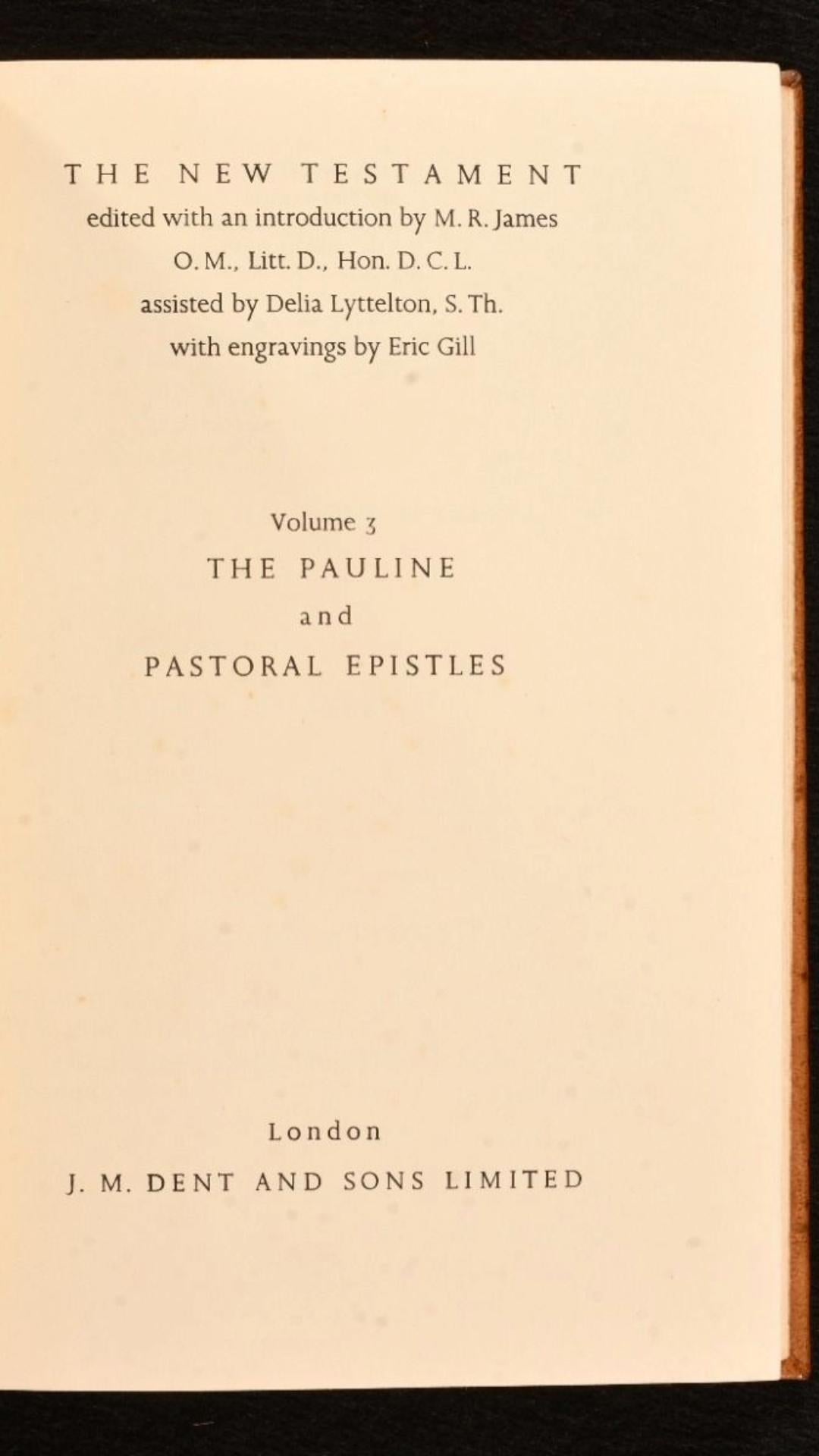 1936 El Nuevo Testamento: Tomo 3 Las epístolas paulinas y pastorales Británico en venta