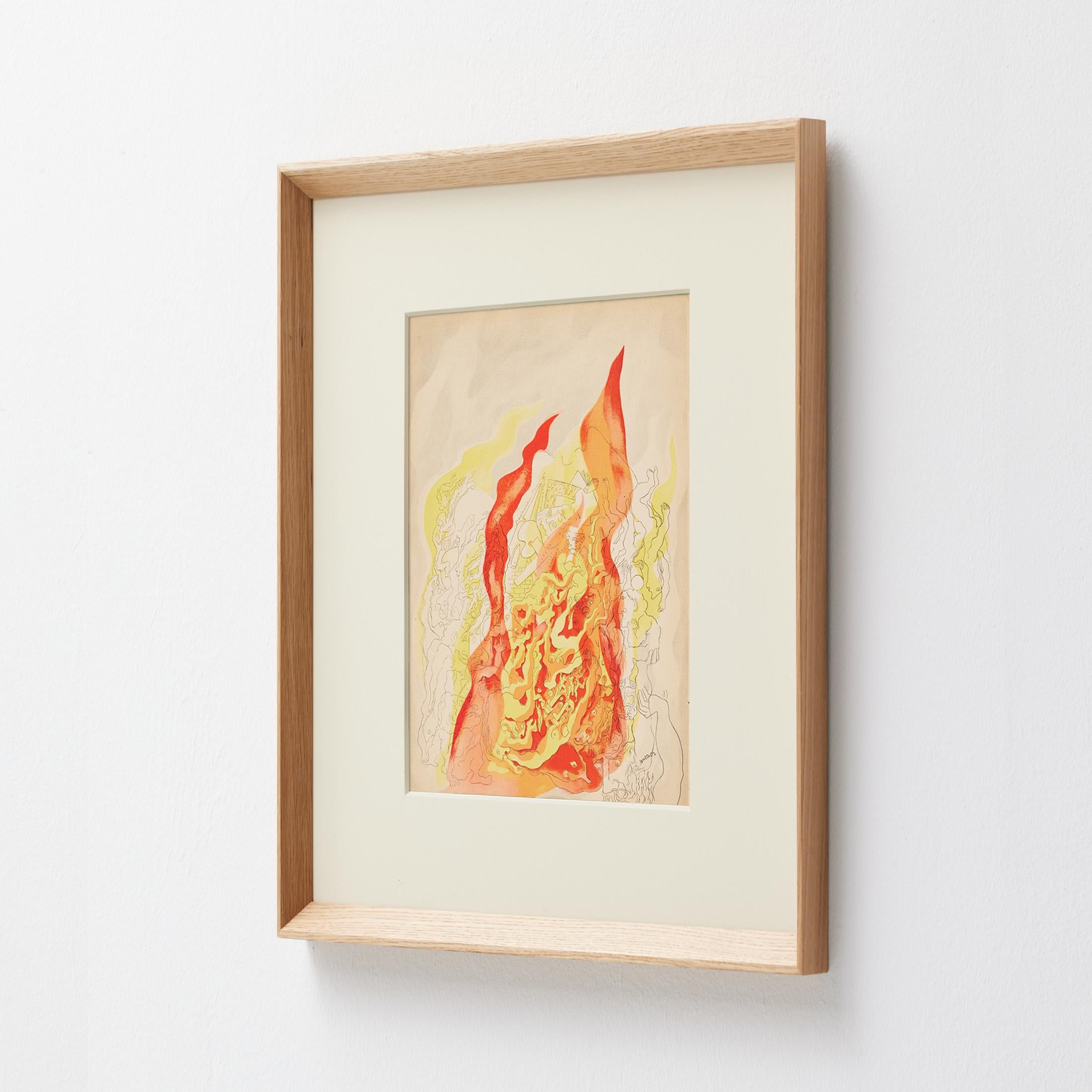 1937 Abraham Rattner – Colour Lithograph for Verve Vol. I, Plate-Signed Francés en venta
