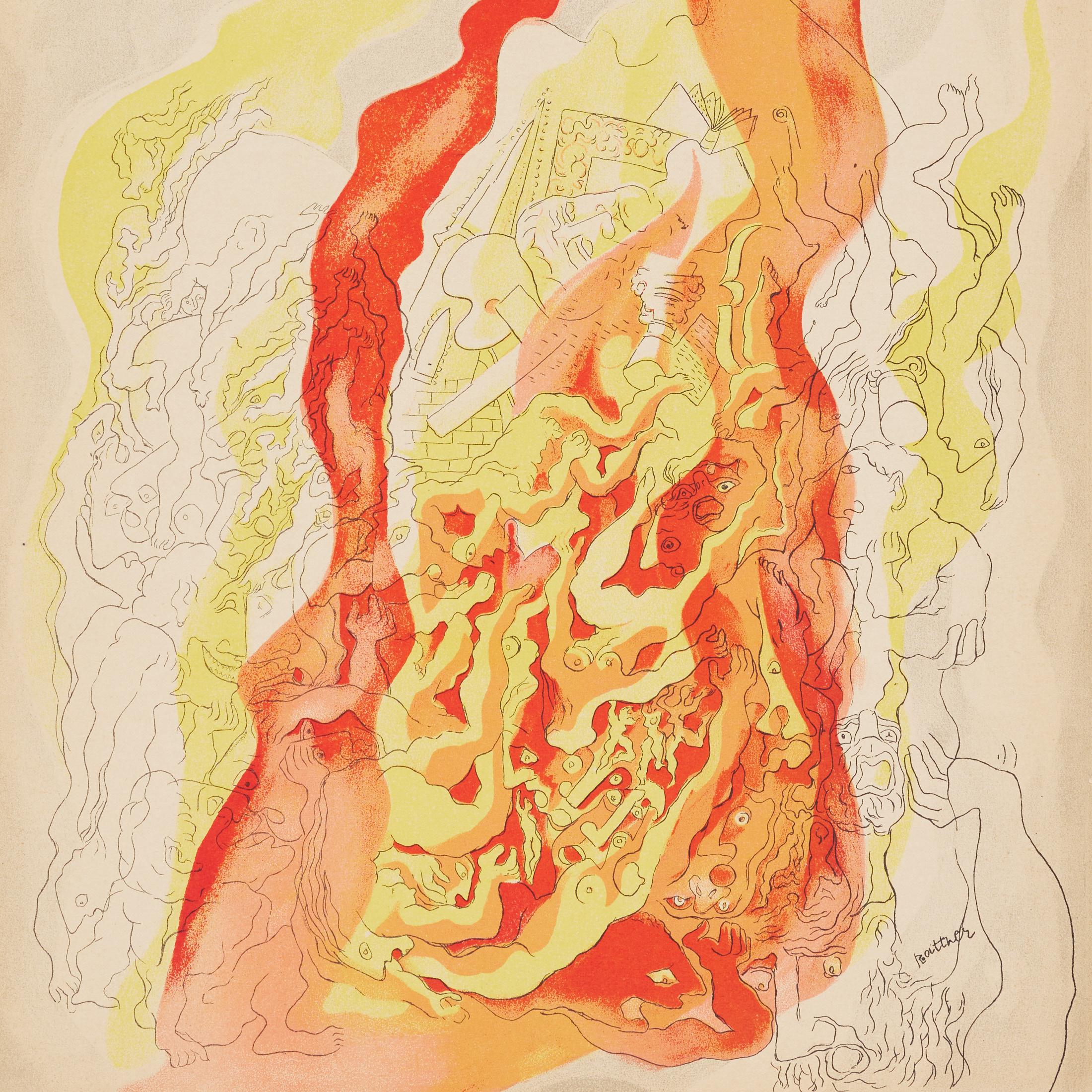 1937 Abraham Rattner – Colour Lithograph for Verve Vol. I, Plate-Signed Madera en venta