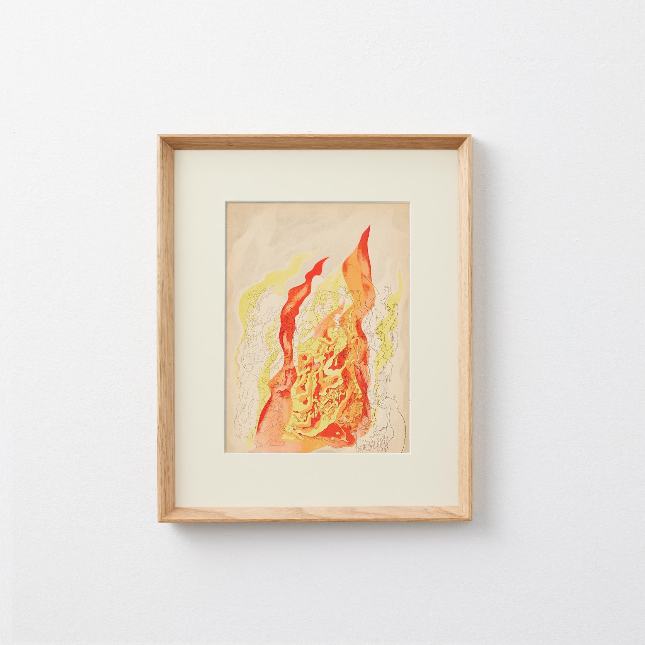 1937 Abraham Rattner – Colour Lithograph for Verve Vol. I, Plate-Signed en venta 1