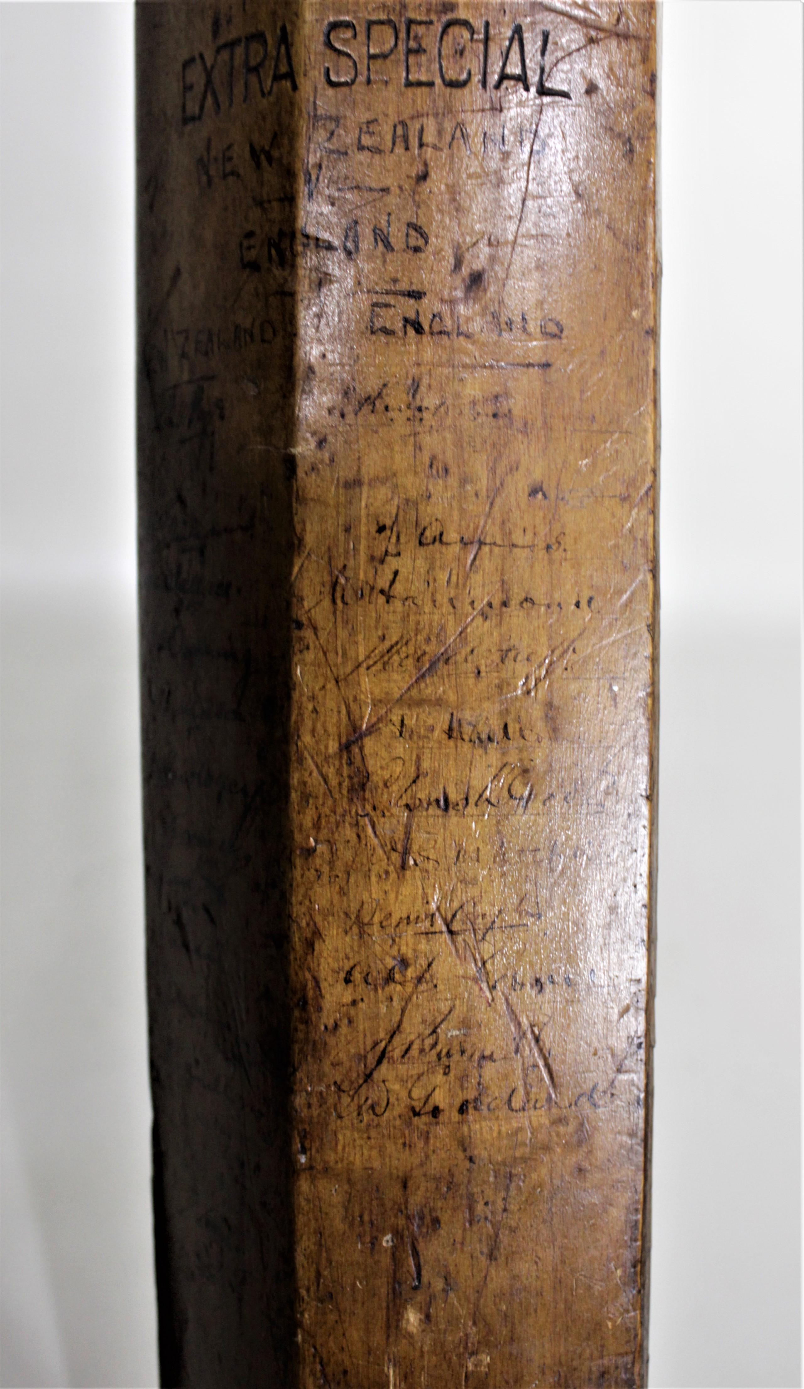 Wood 1937 England VS New Zealand Cricket Tournament Teams Autographed Game Bat