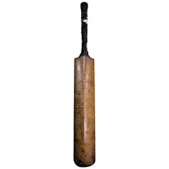 Antique 1937 England VS New Zealand Cricket Tournament Teams Autographed Game Bat
