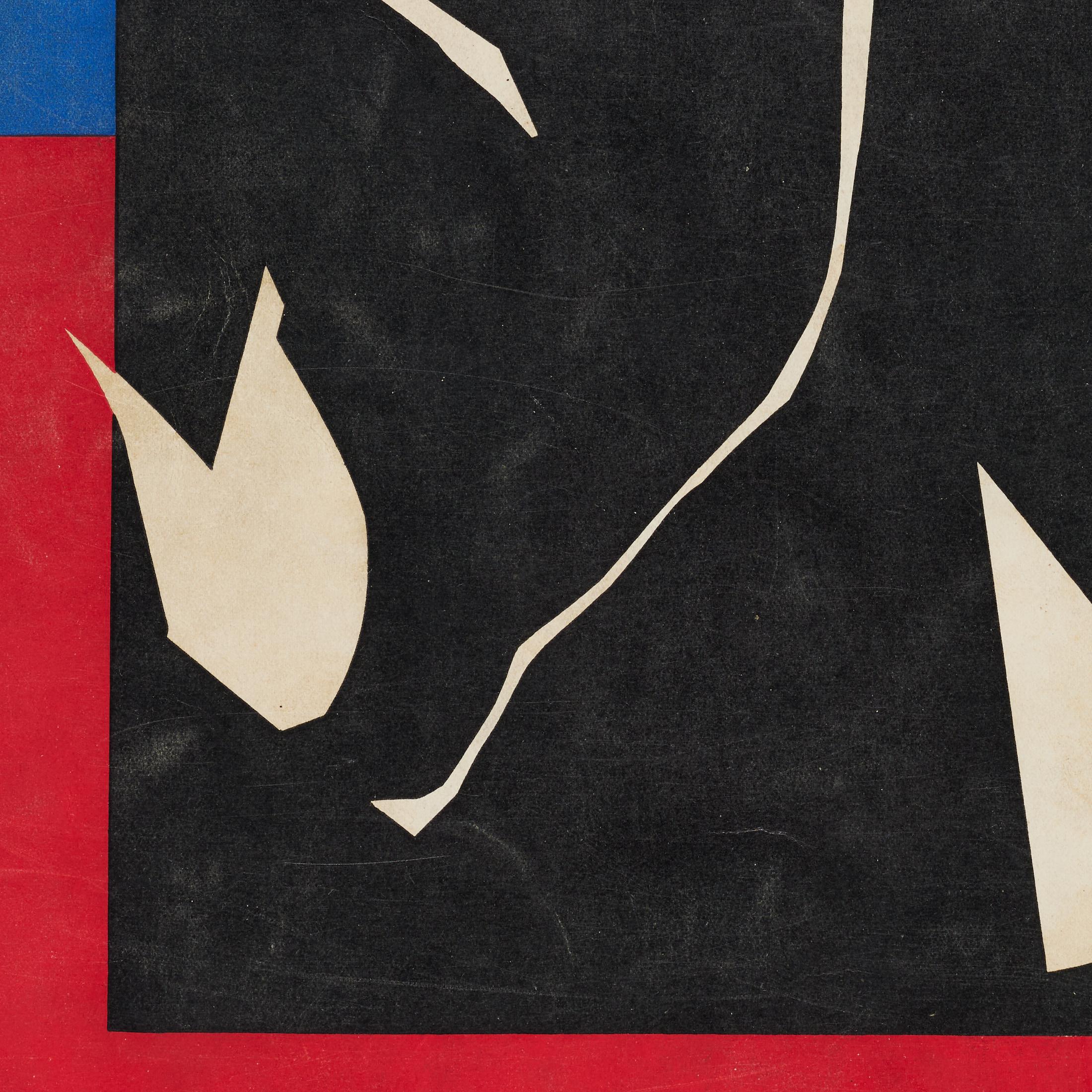 1937 Henri Matisse — Back Cover Lithograph for Verve Vol. I (Cut-Out Design) Papel en venta