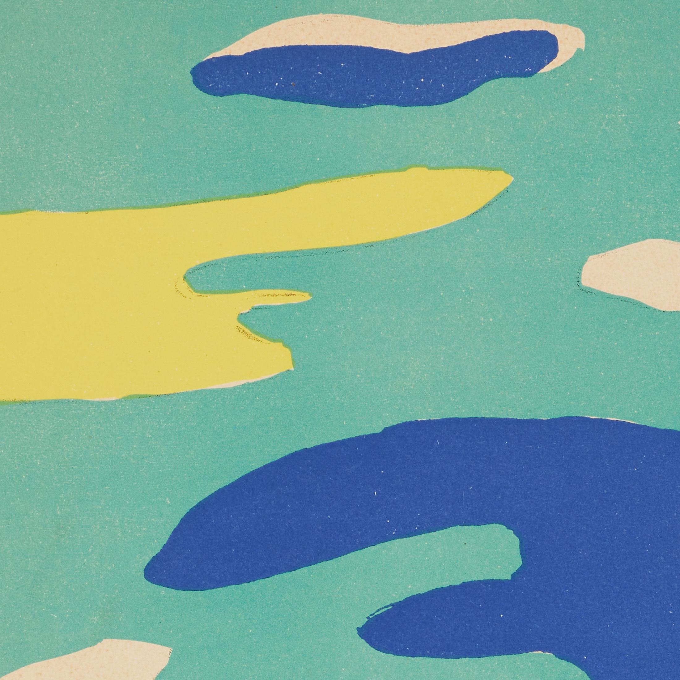 1937 Léger Abstract Landscape — Colour Lithograph from Verve Vol. I, Mourlot Francés en venta