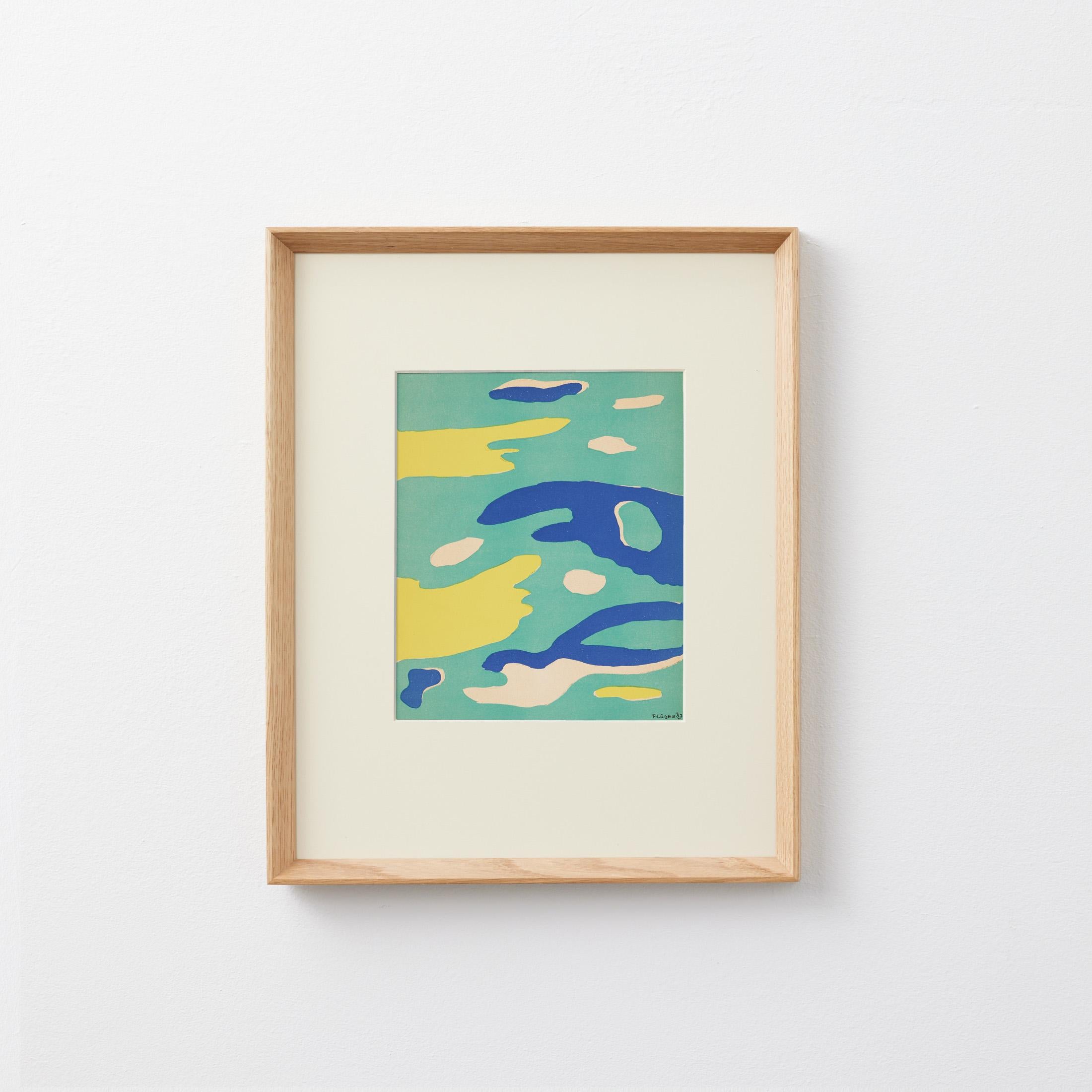 1937 Léger Abstract Landscape — Colour Lithograph from Verve Vol. I, Mourlot en venta 1