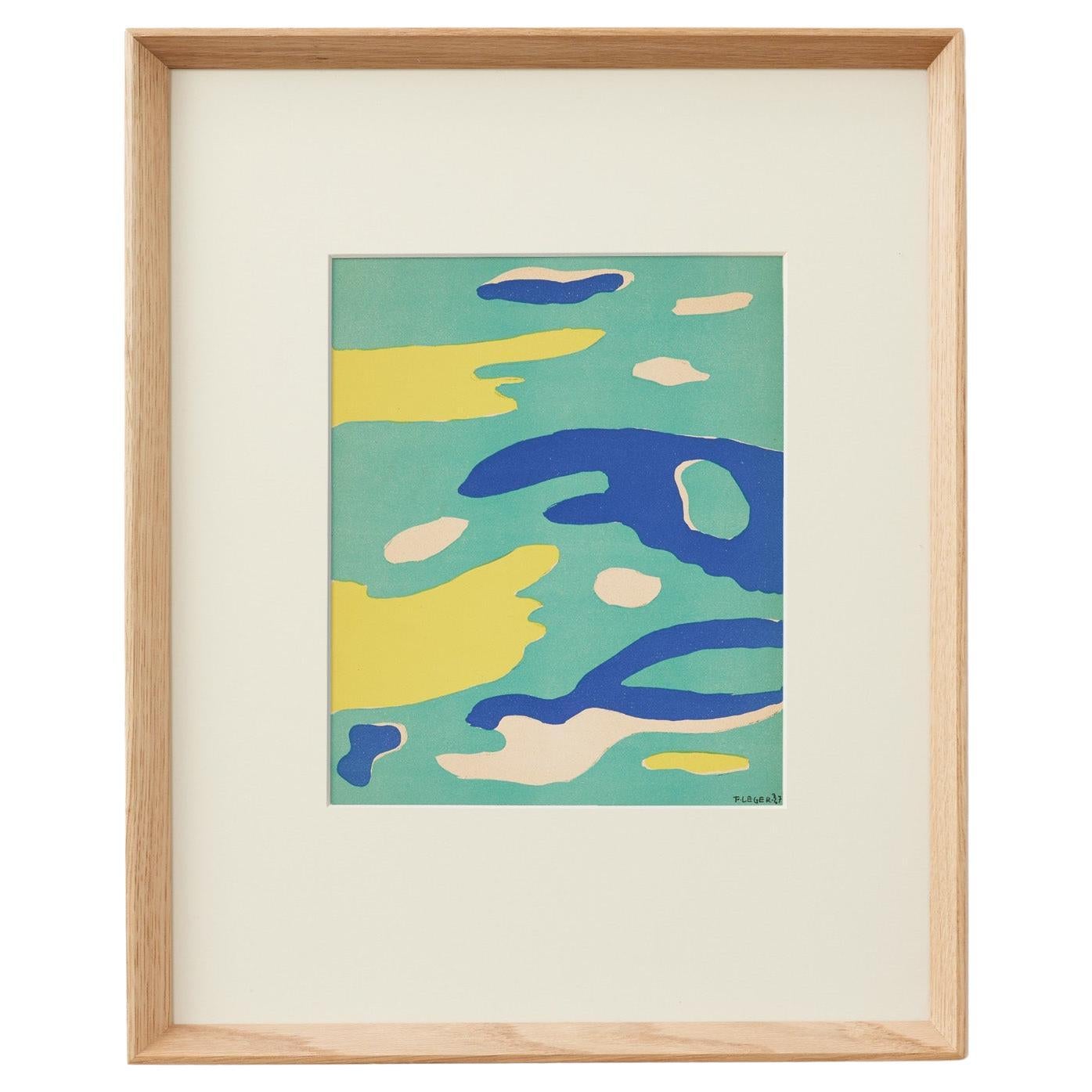 1937 Léger Abstract Landscape — Colour Lithograph from Verve Vol. I, Mourlot en venta