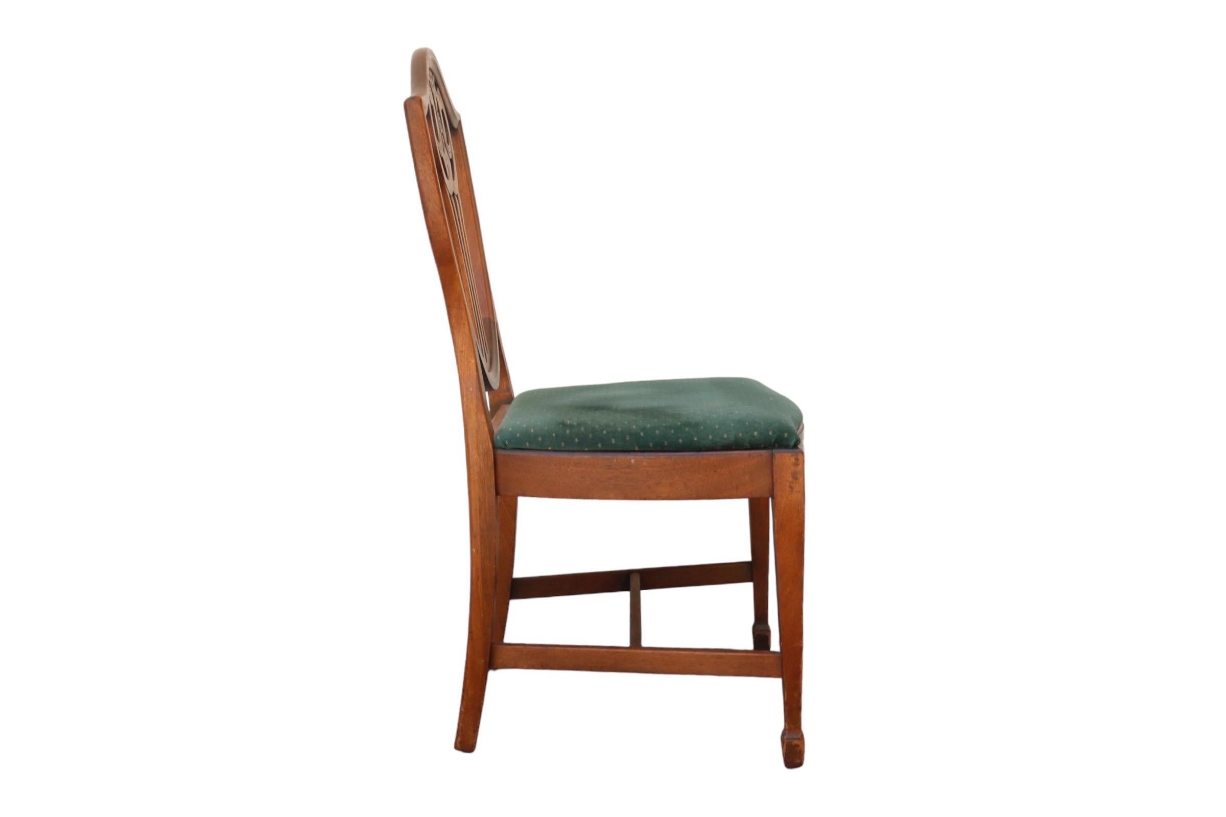 American 1937 Macys Shield Back Dining Chairs - Set of 6 For Sale