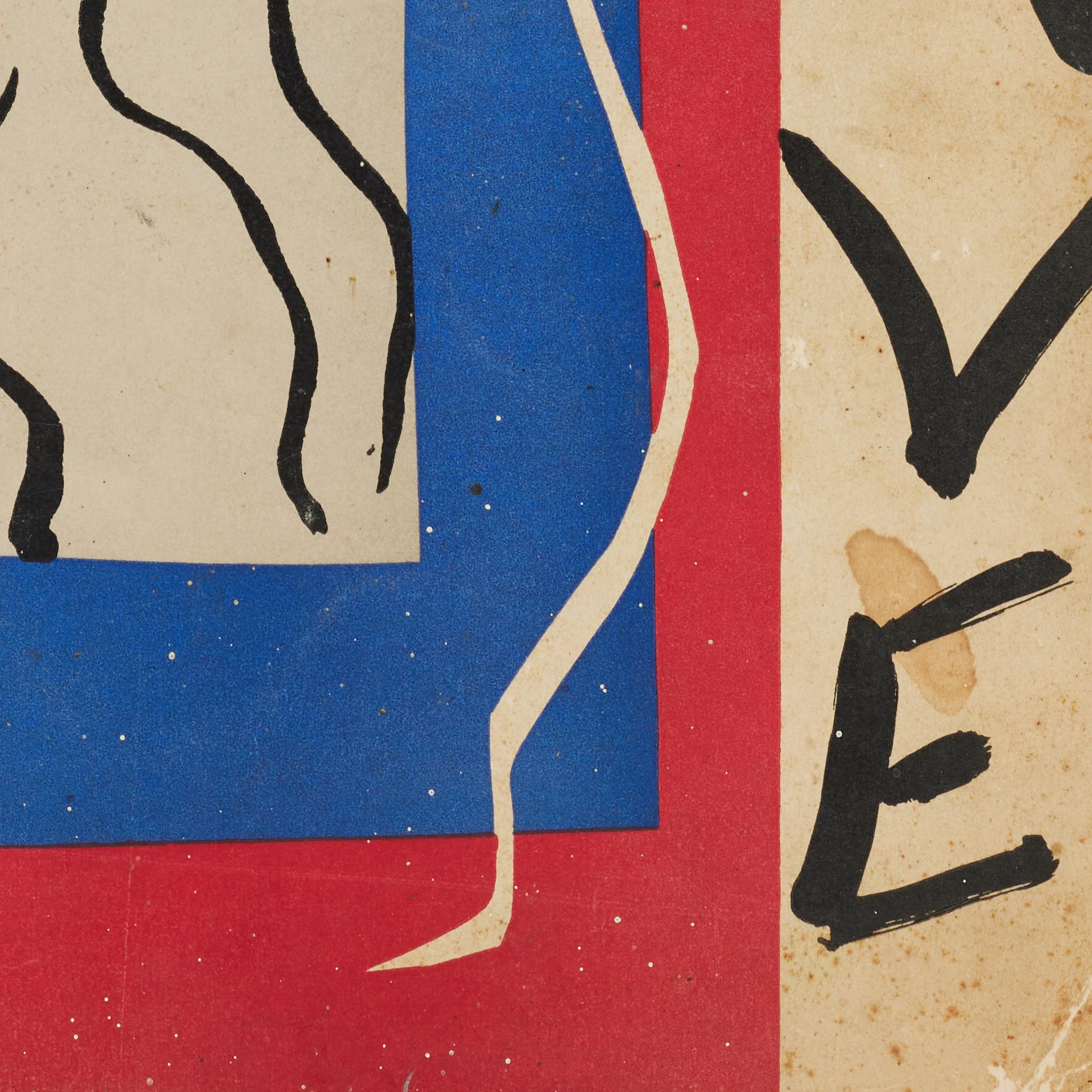 1937 Matisse Collage Cover — Original Verve Lithograph (Mourlot), Framed Example en venta 4