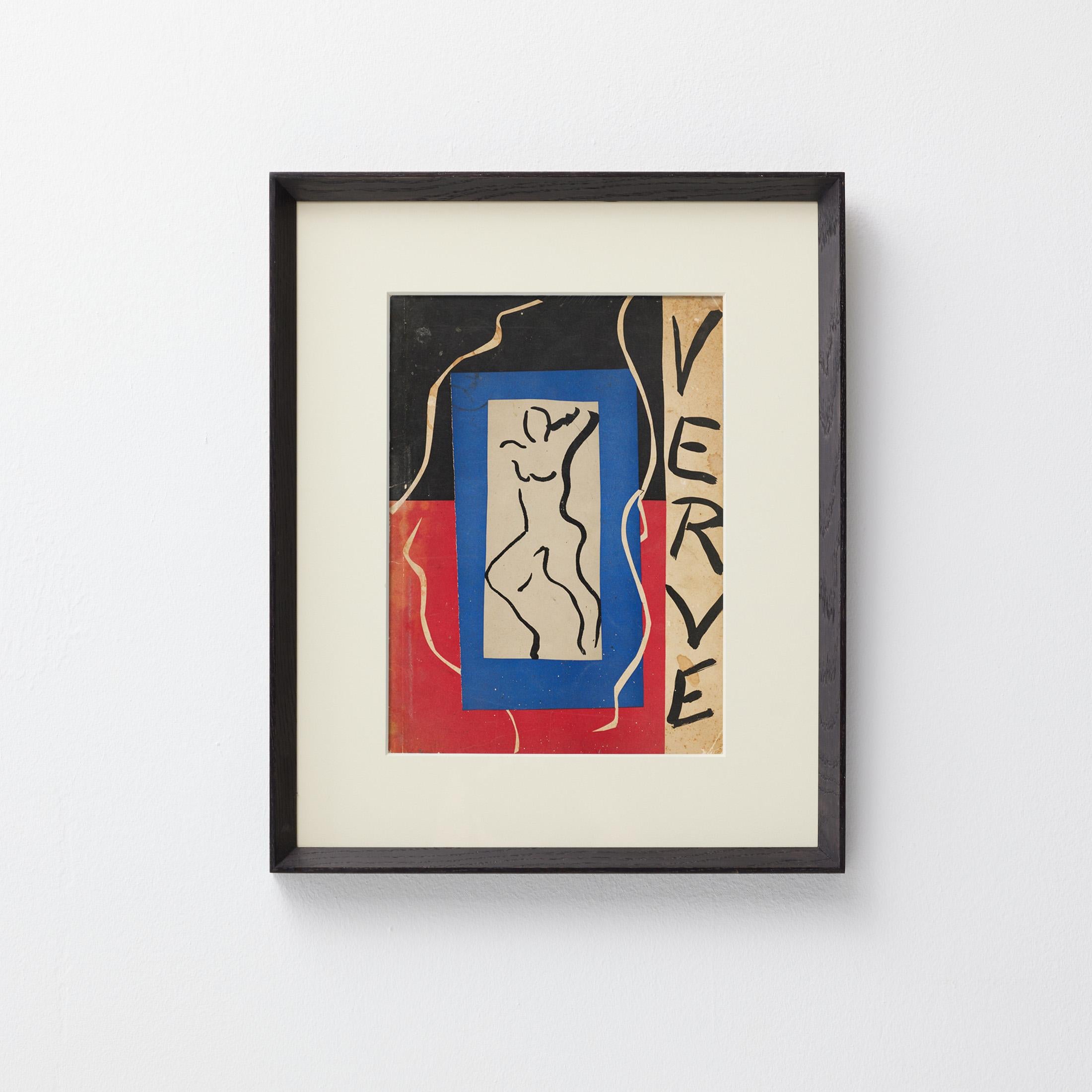 1937 Matisse Collage Cover — Original Verve Lithograph (Mourlot), Framed Example

Henri Matisse’s cut-out forms dance across this original 1937 lithographic cover for the inaugural issue of Verve, the legendary Parisian art-and-literary review.