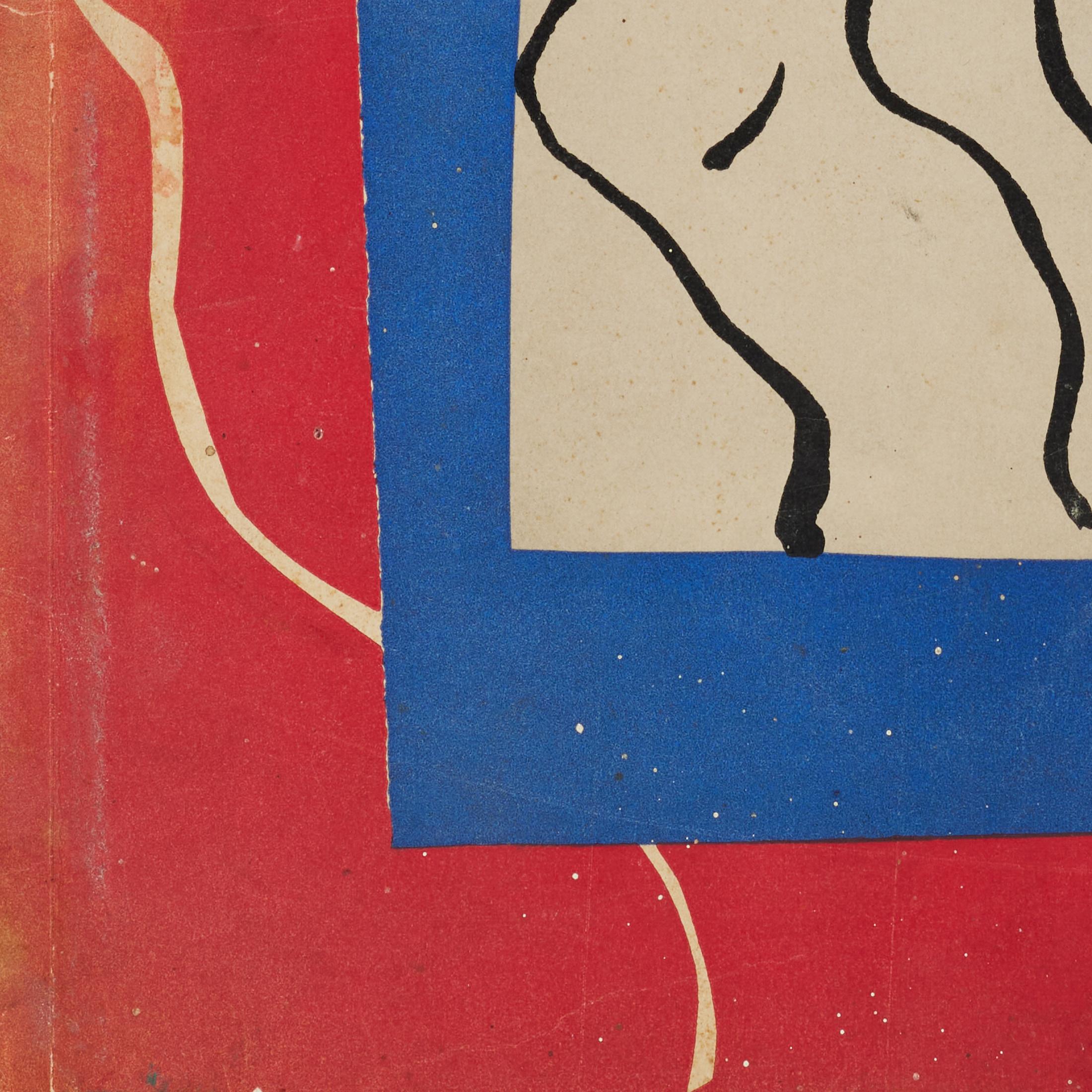 1937 Matisse Collage Cover — Original Verve Lithograph (Mourlot), Framed Example Madera en venta