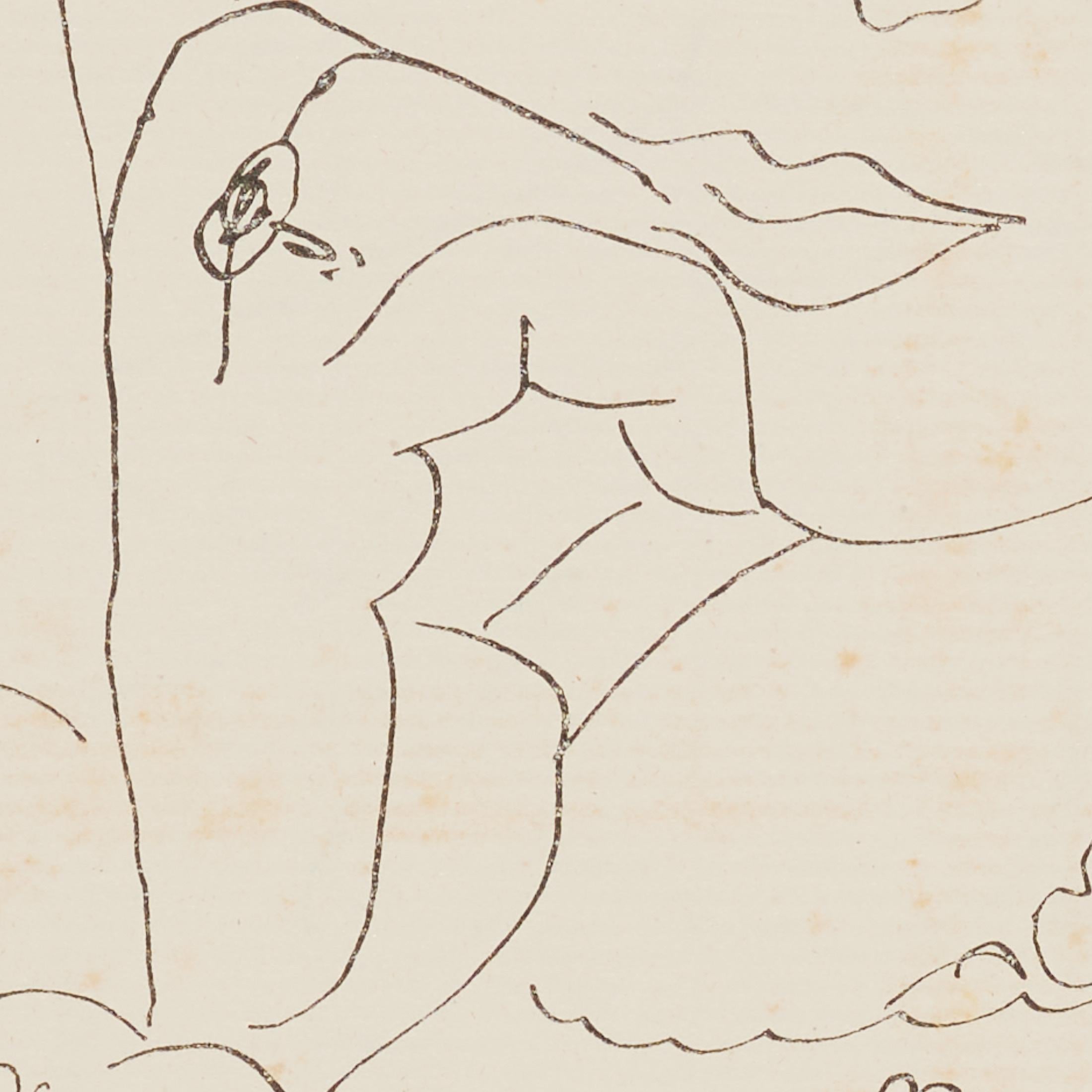 1937 Matisse Fine-Line Portrait II — Heliogravure from Verve, Museum-Framed en venta 5
