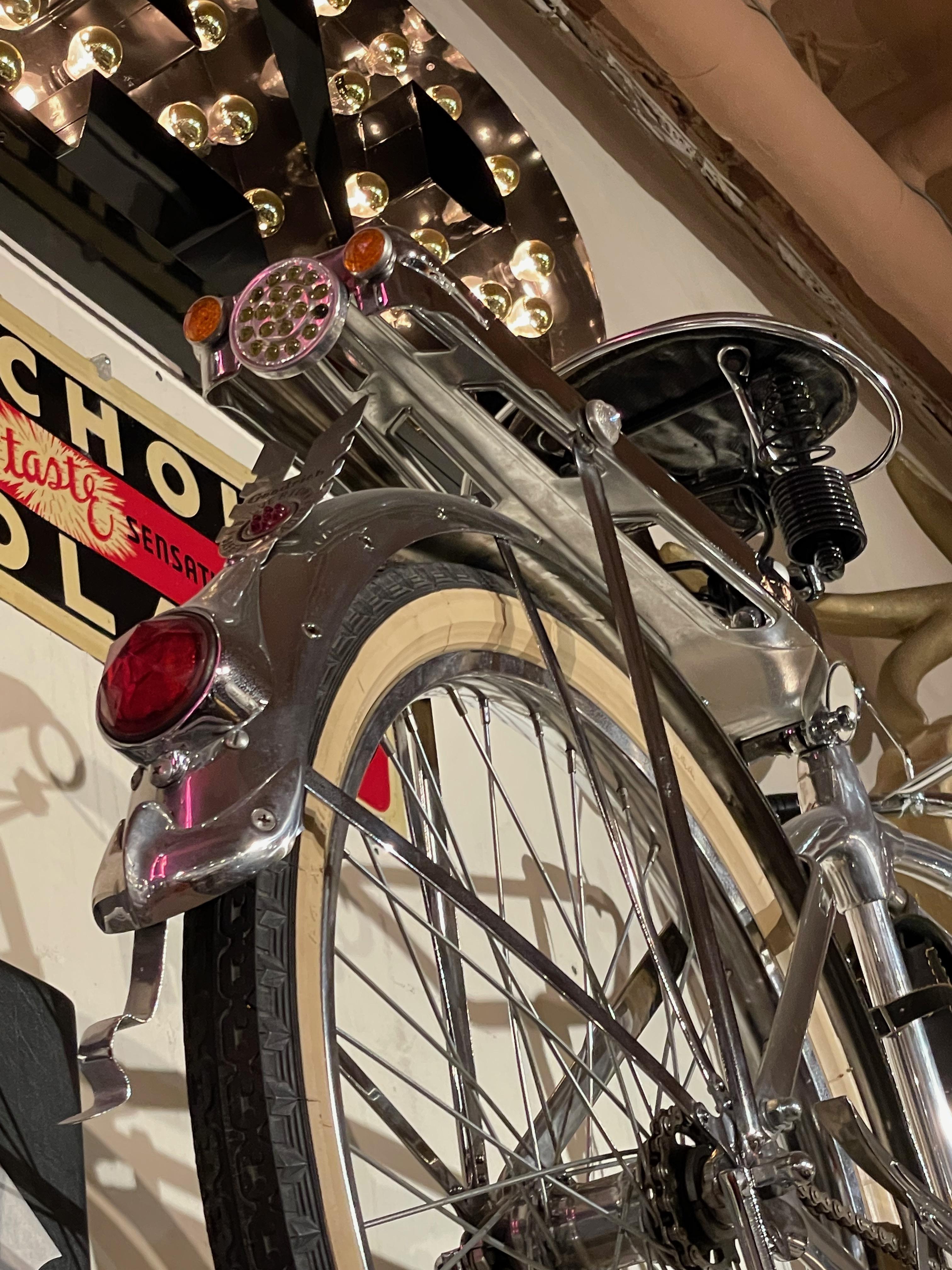 Art Deco 1937 Montgomery Wards Hawthorne Monark Silver King Bicycle