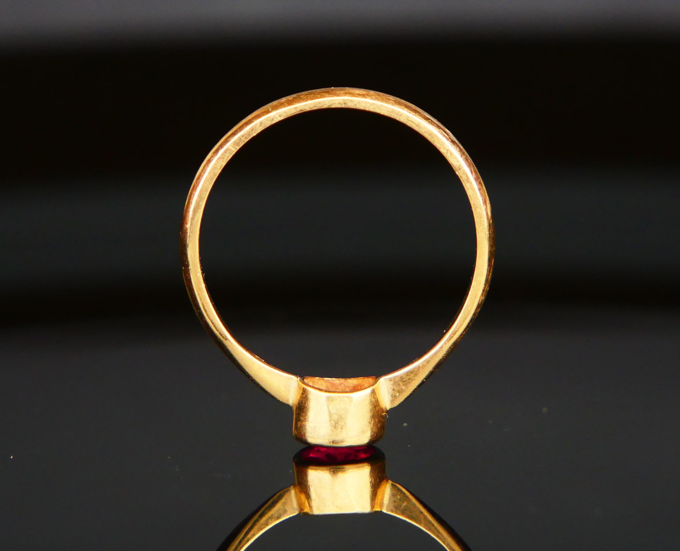De las mujeres 1937 Anillo Nórdico Rubí macizo Oro 18K Ø8US / 2,85 gr en venta